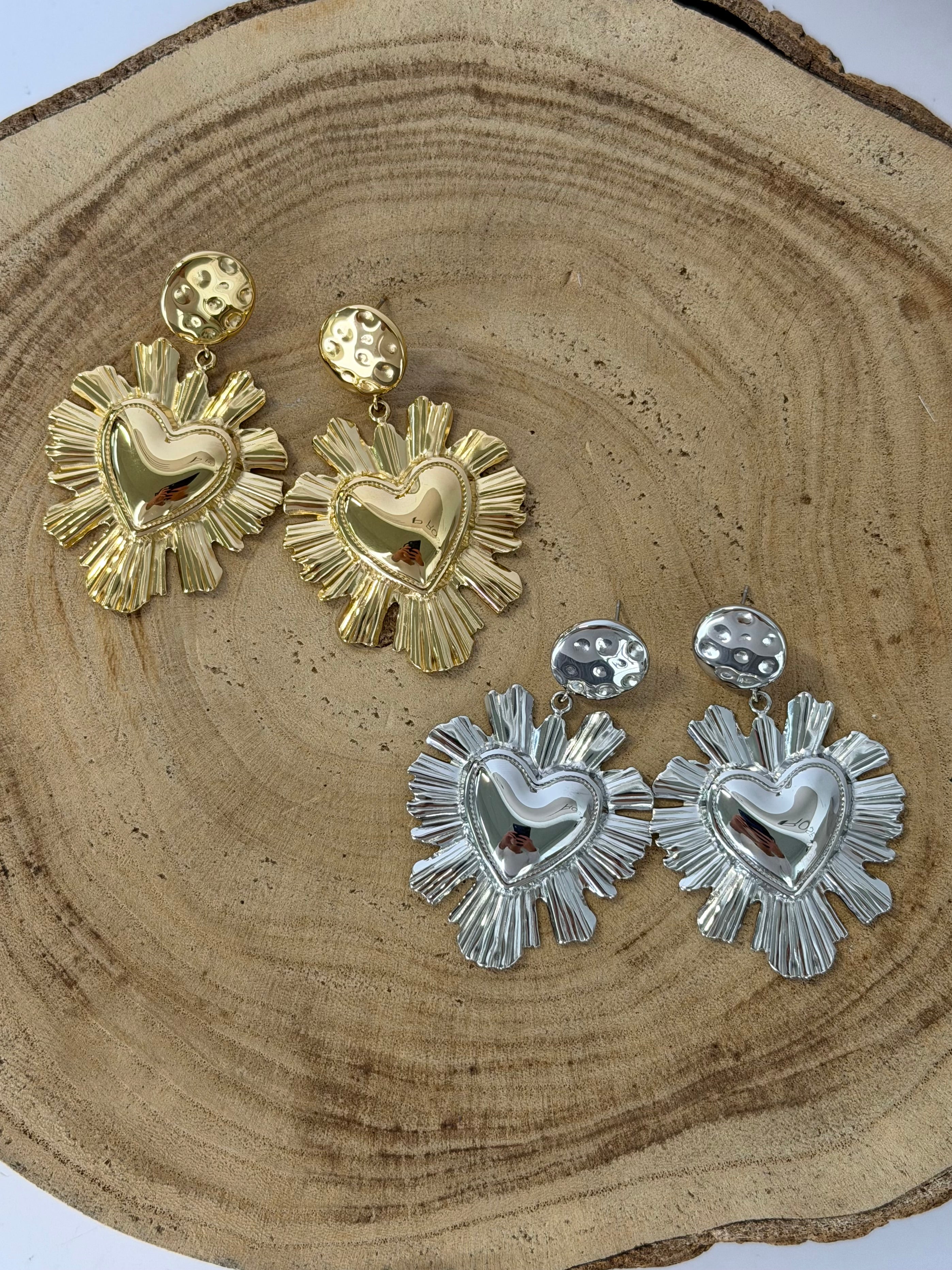 Orecchini cuore sacro - 2 colori