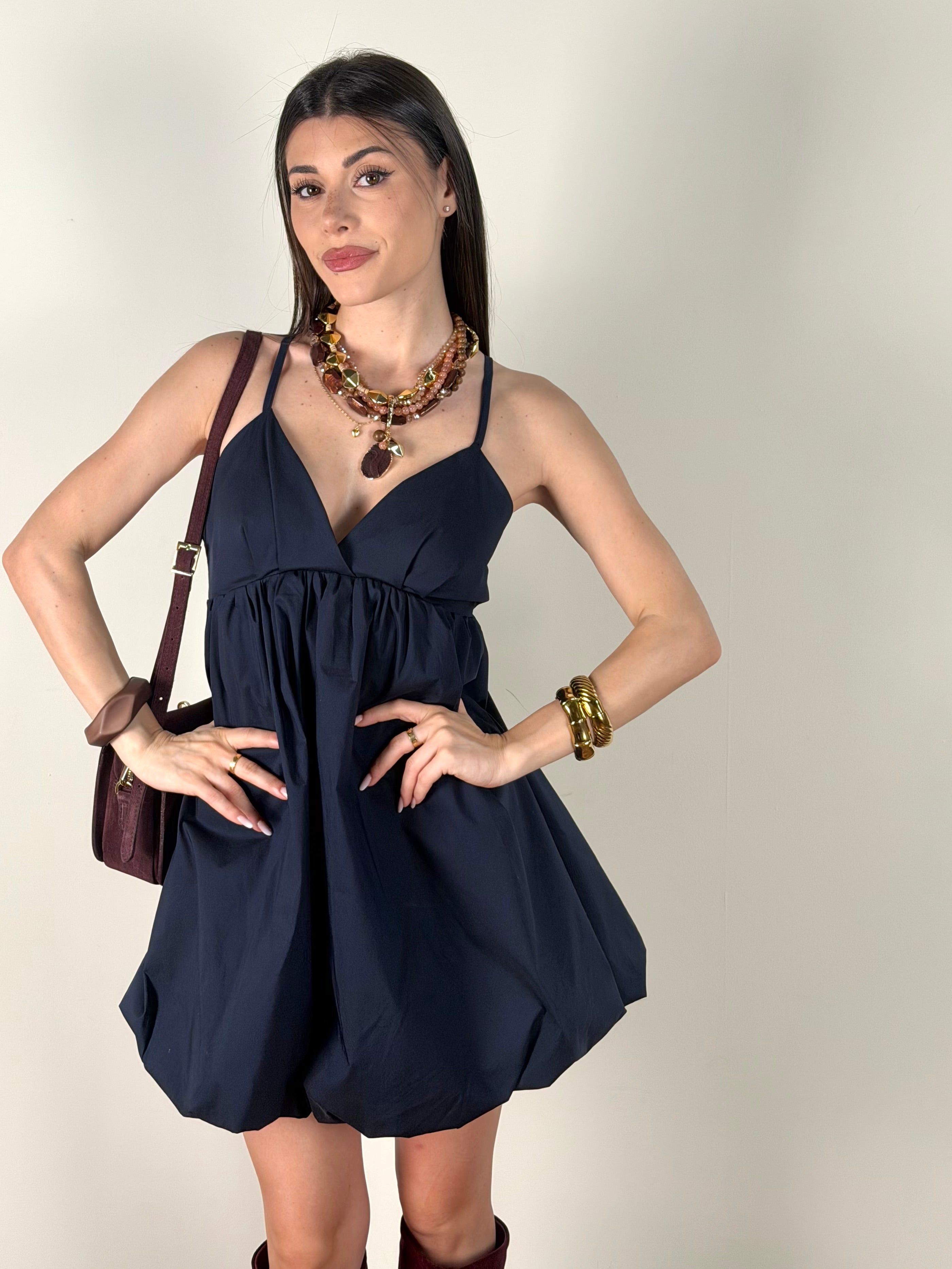 Abito fiocco blu