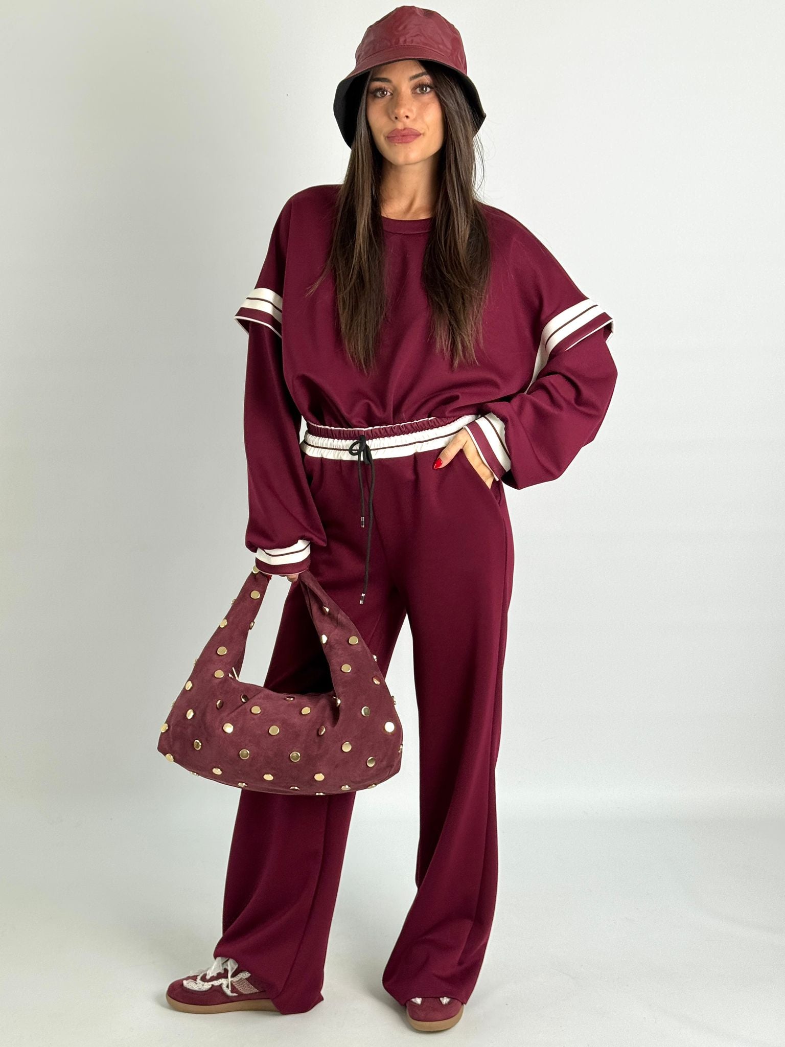 Tuta sportiva Olga bordeaux