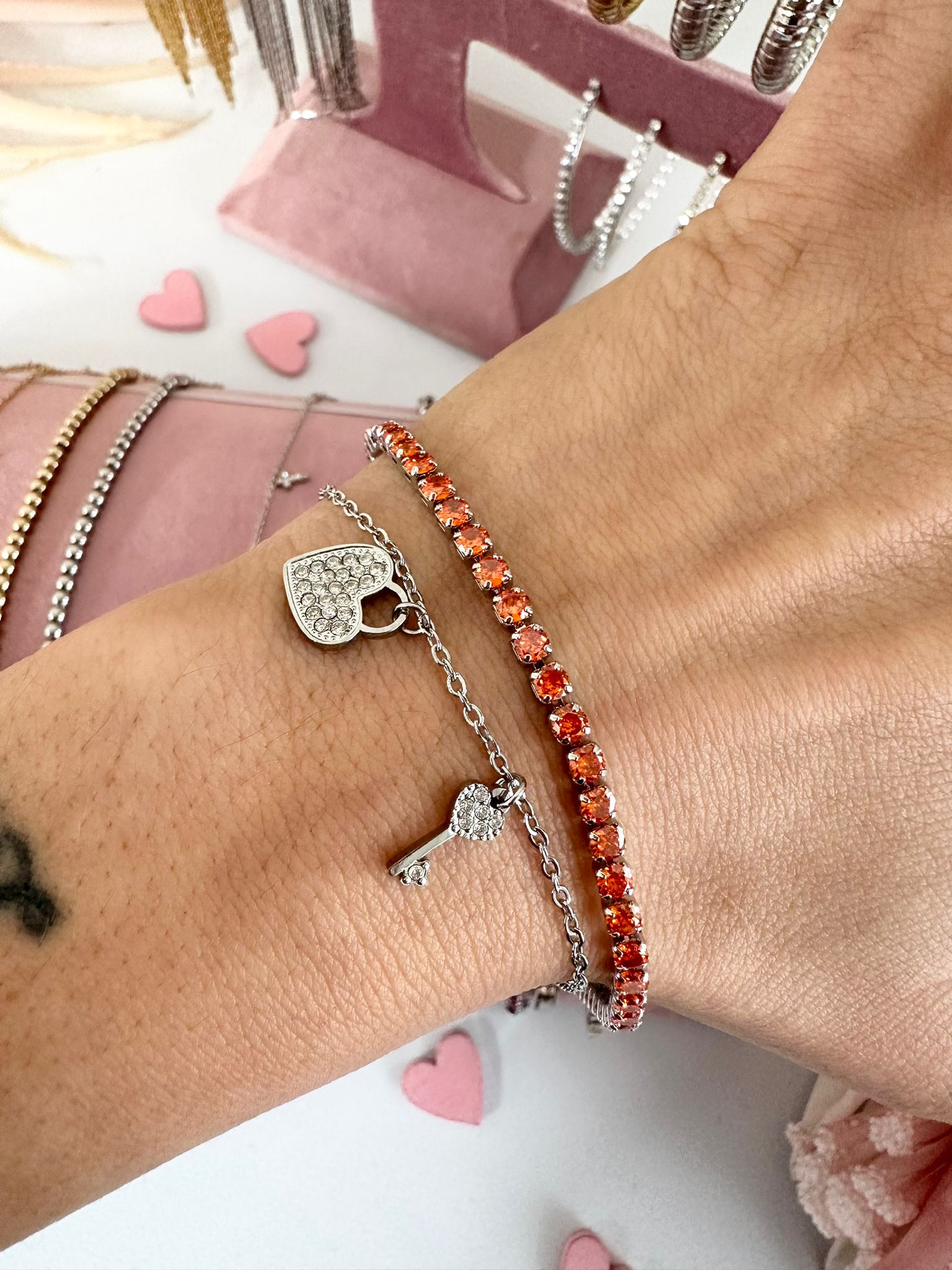 BRACCIALE tennis rainbow medio