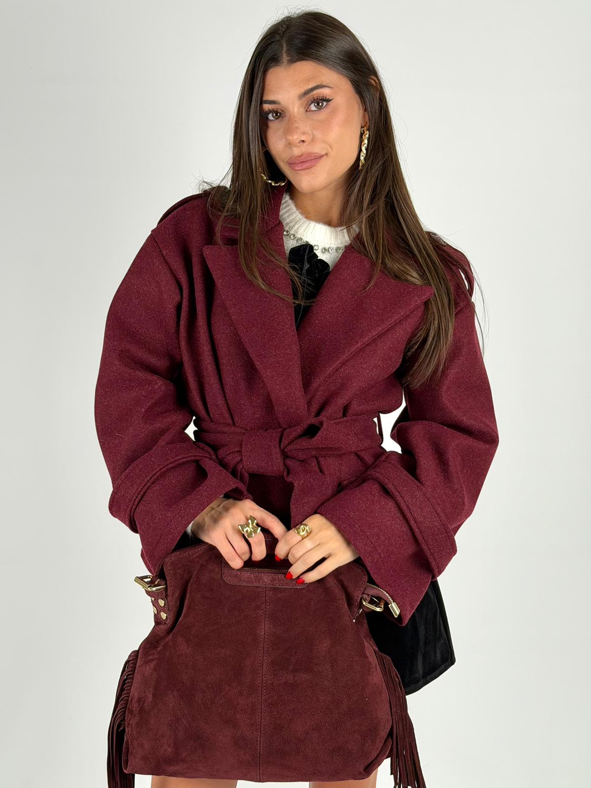 Cappotto Clara bordeaux