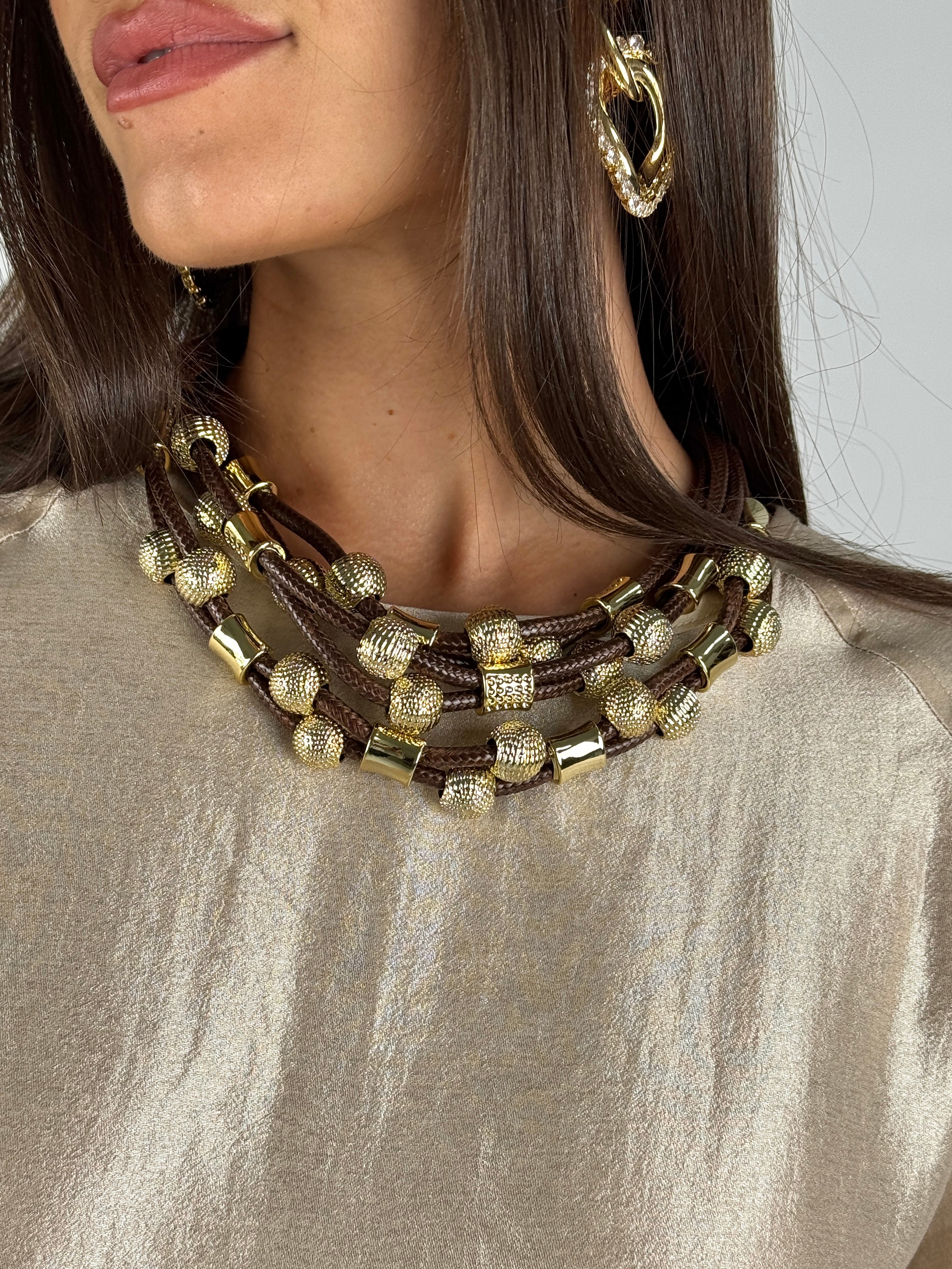 Collana sfere oro - 2 colori