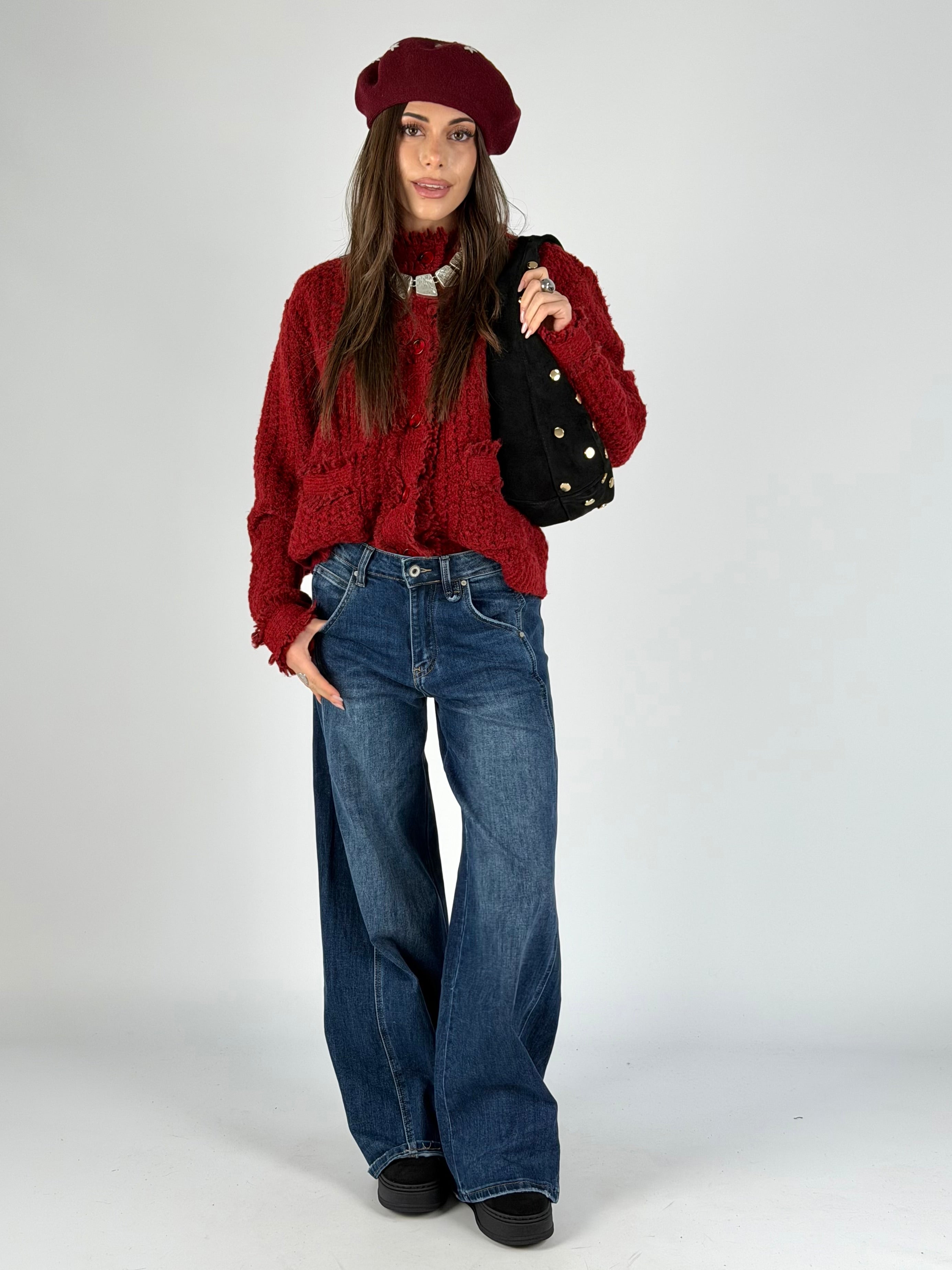 Maglia Jenna bordeaux