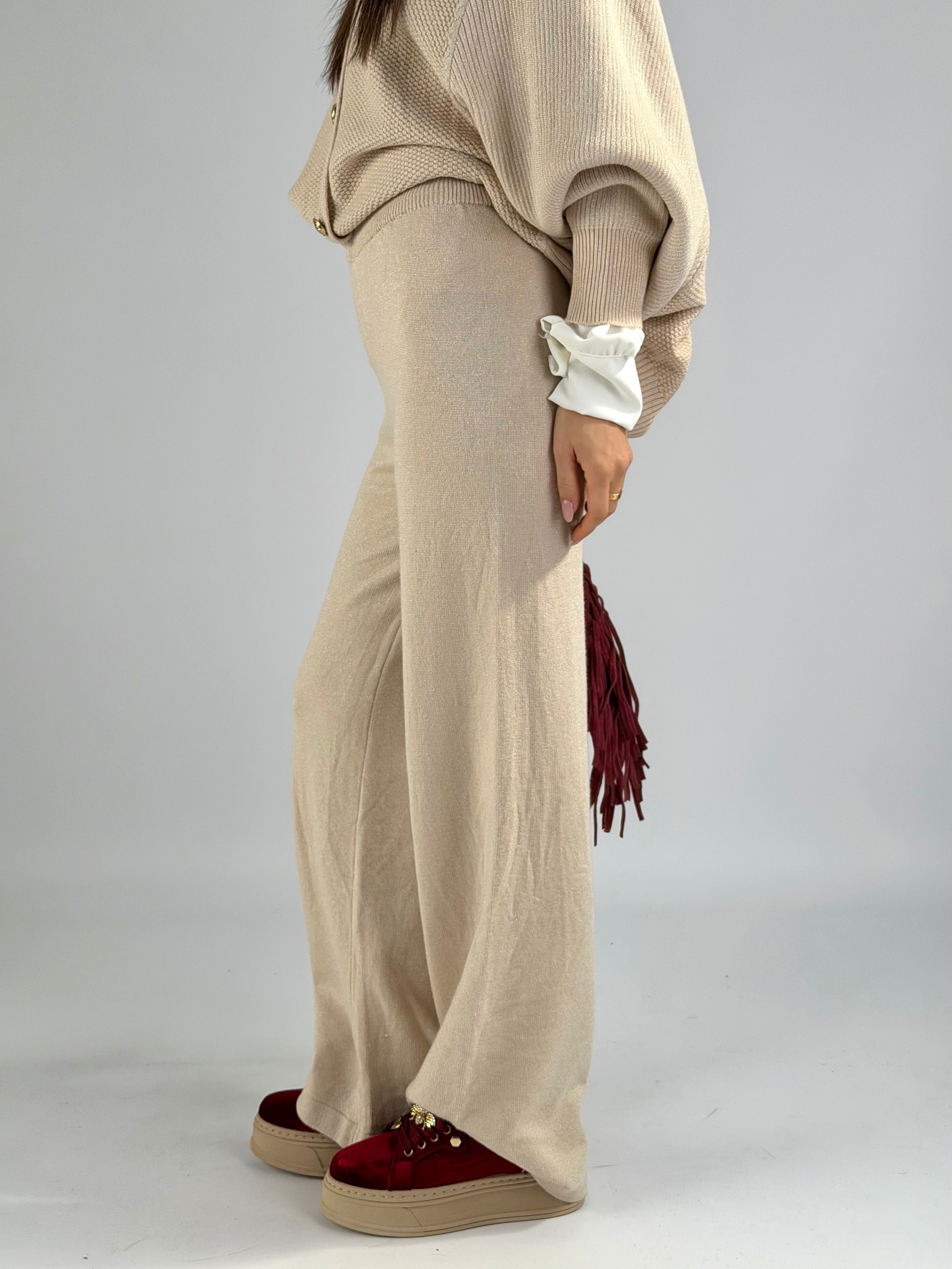 Set Tuta Lurex beige