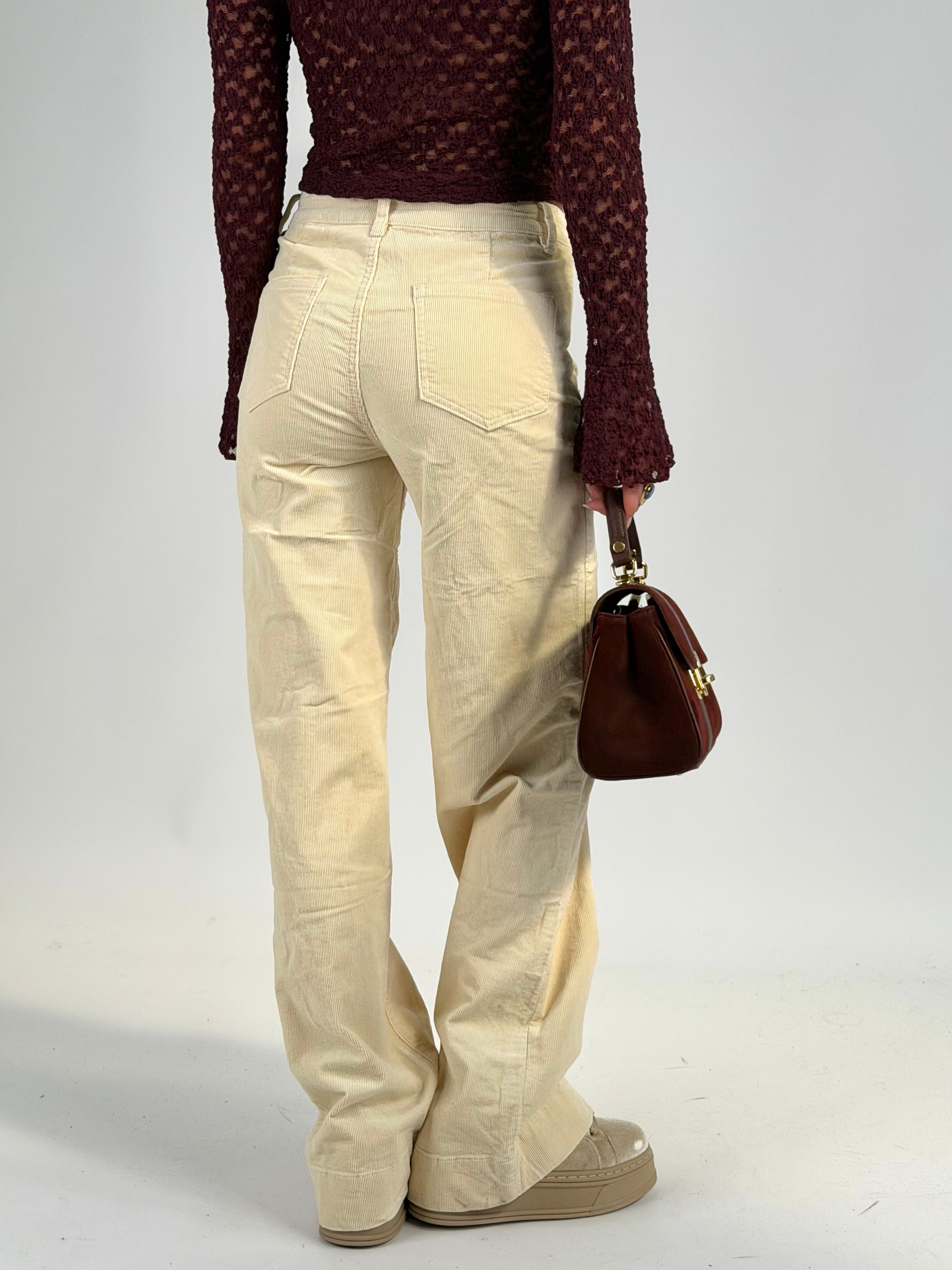 Pantalone velluto NEW COLLECTION beige