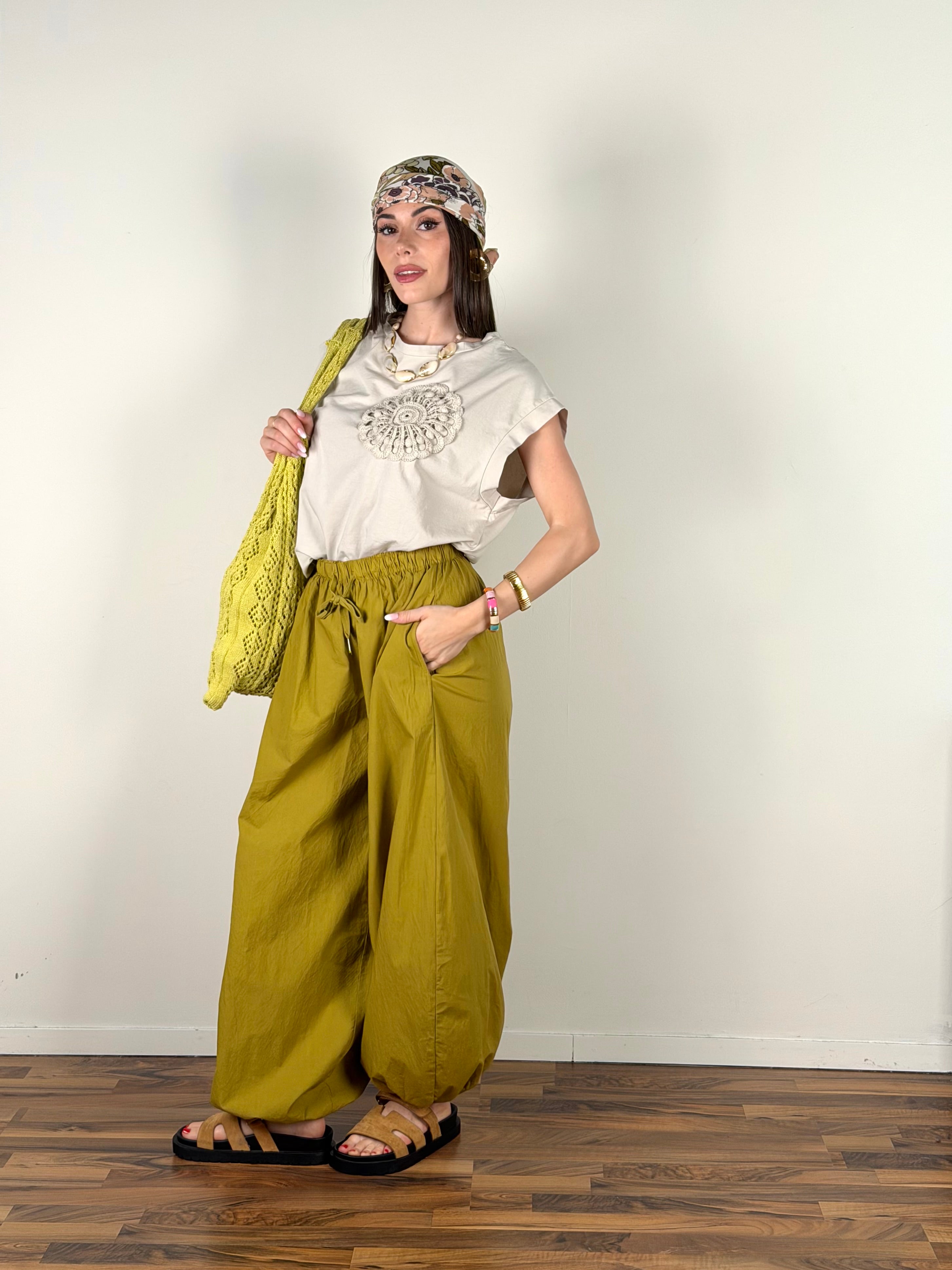 Pantalone Duna verde acido