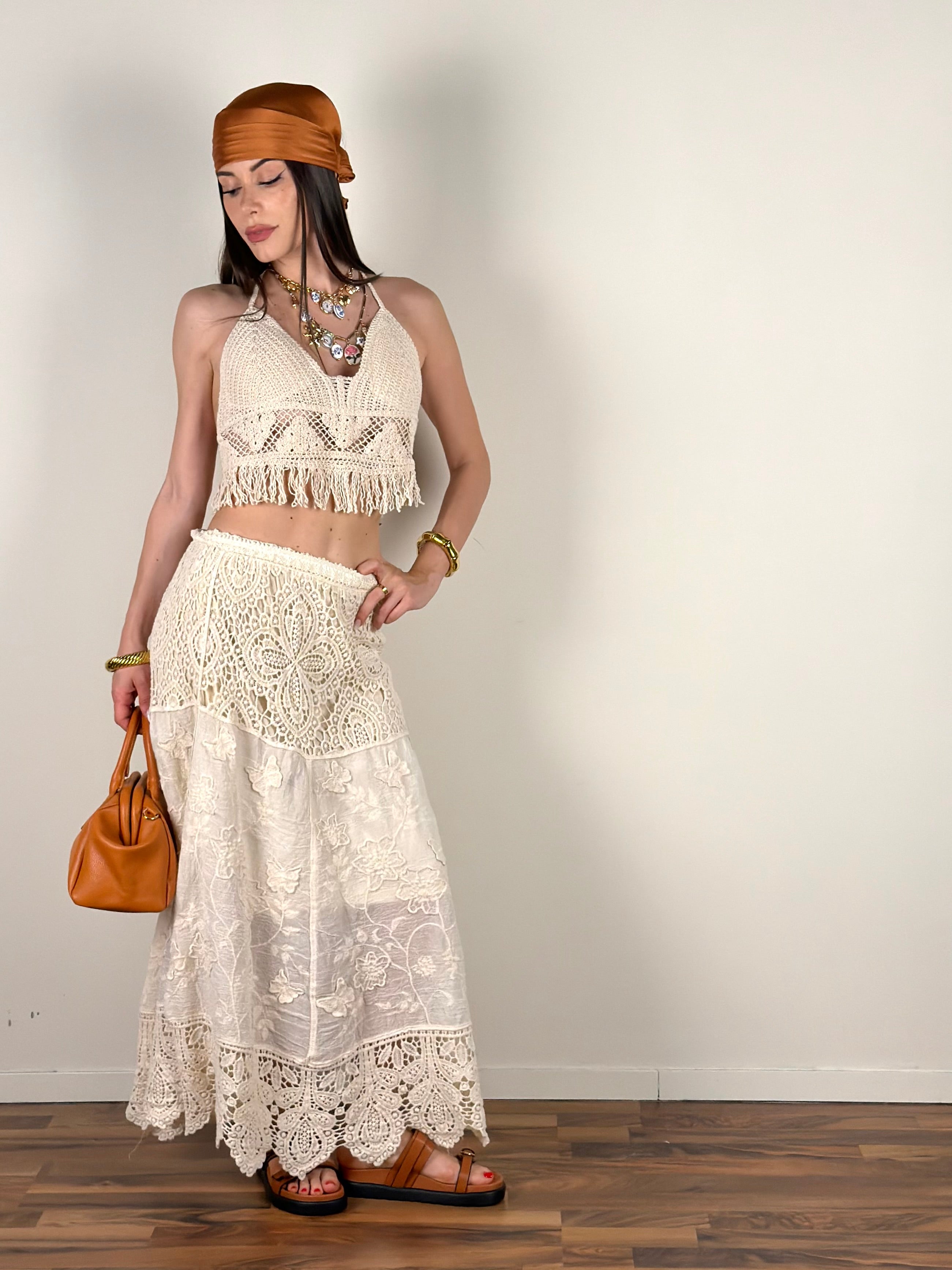 Top pizzo Ostuni beige