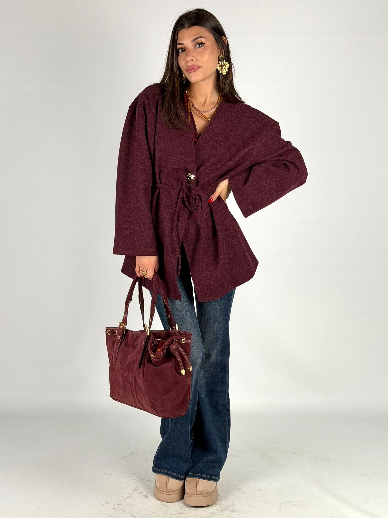 Cappotto Britney bordeaux