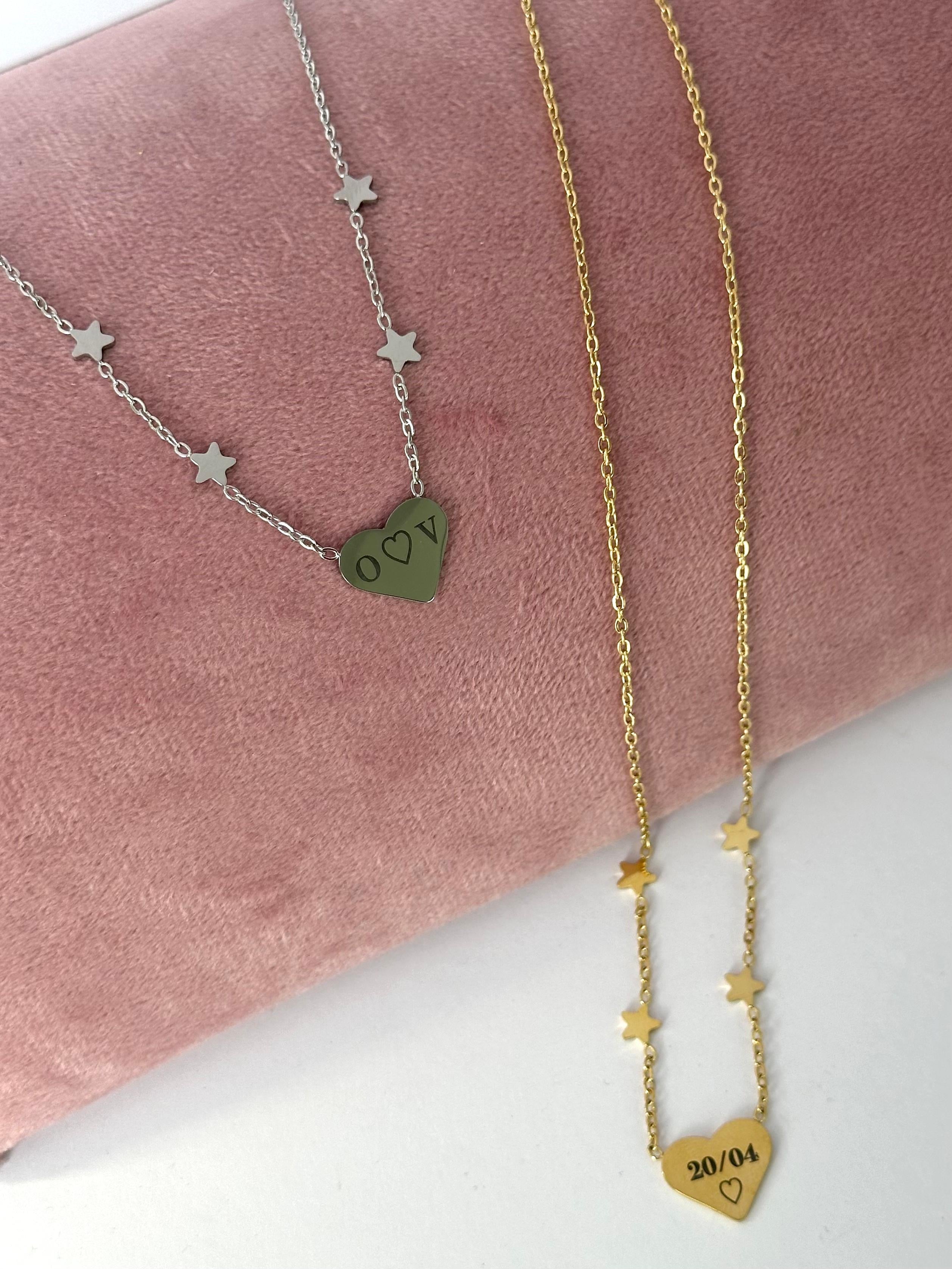Collana cuore e stelle personalizzabile