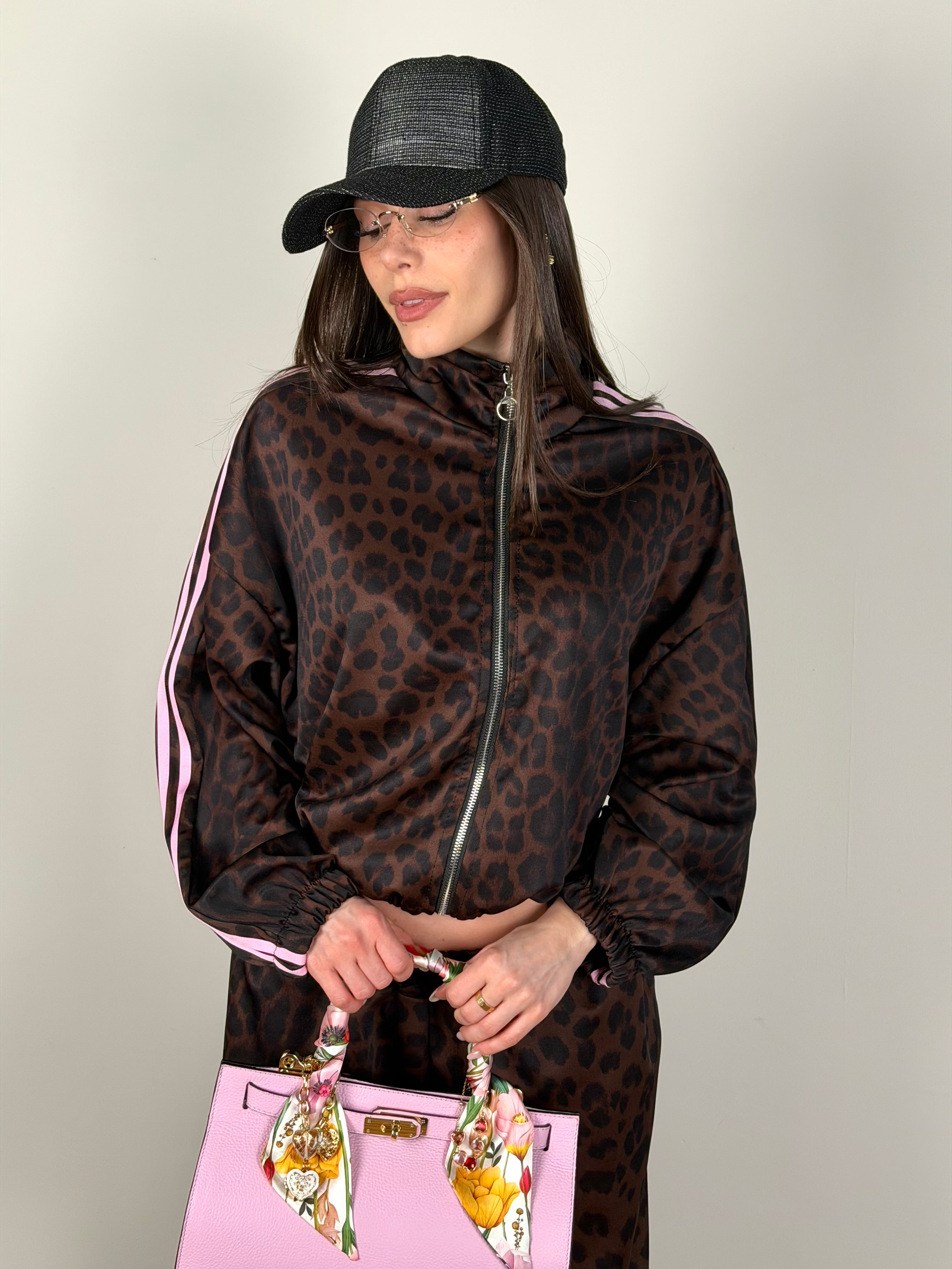 Tuta Sportiva animalier rosa