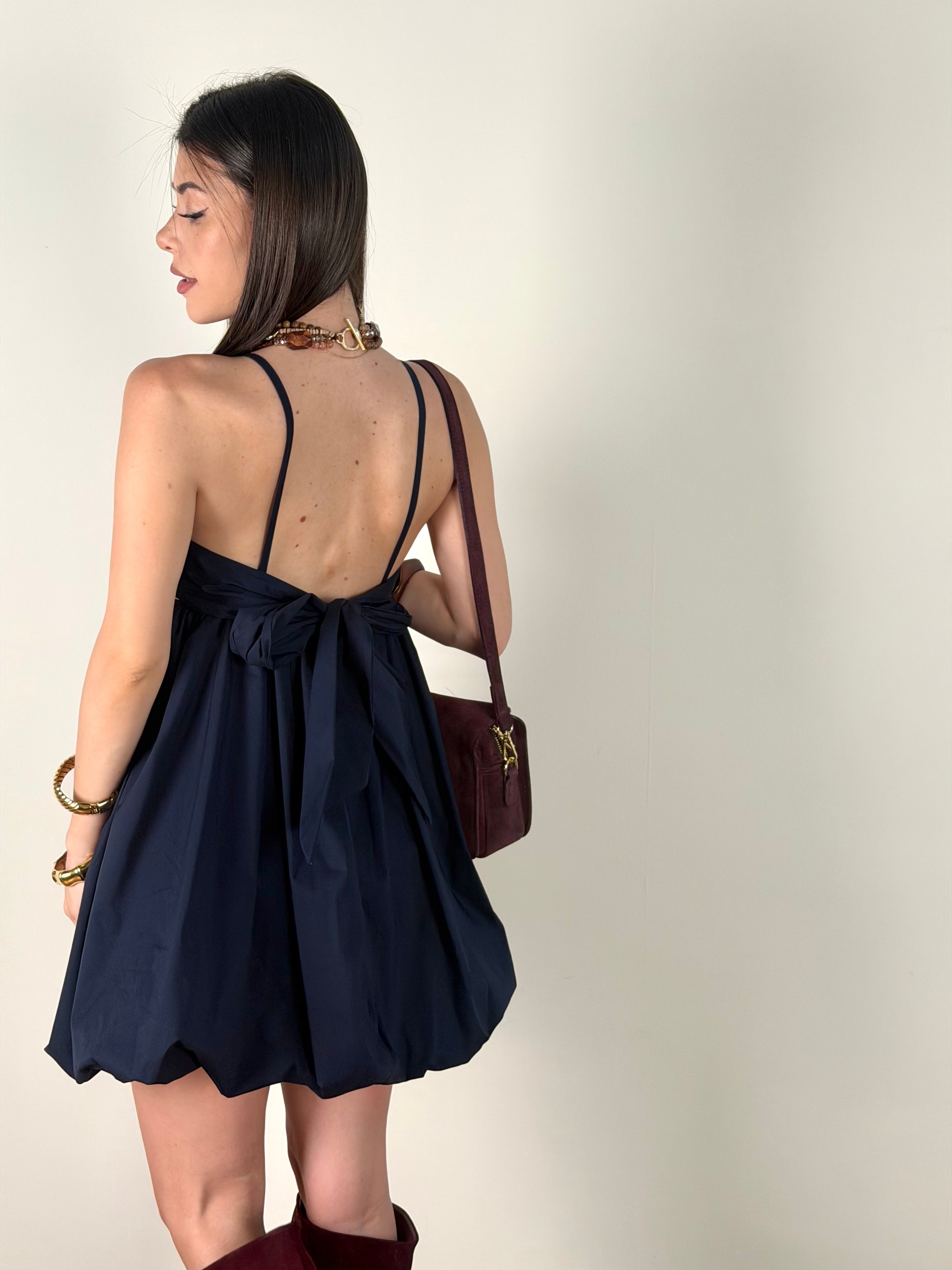 Abito fiocco blu