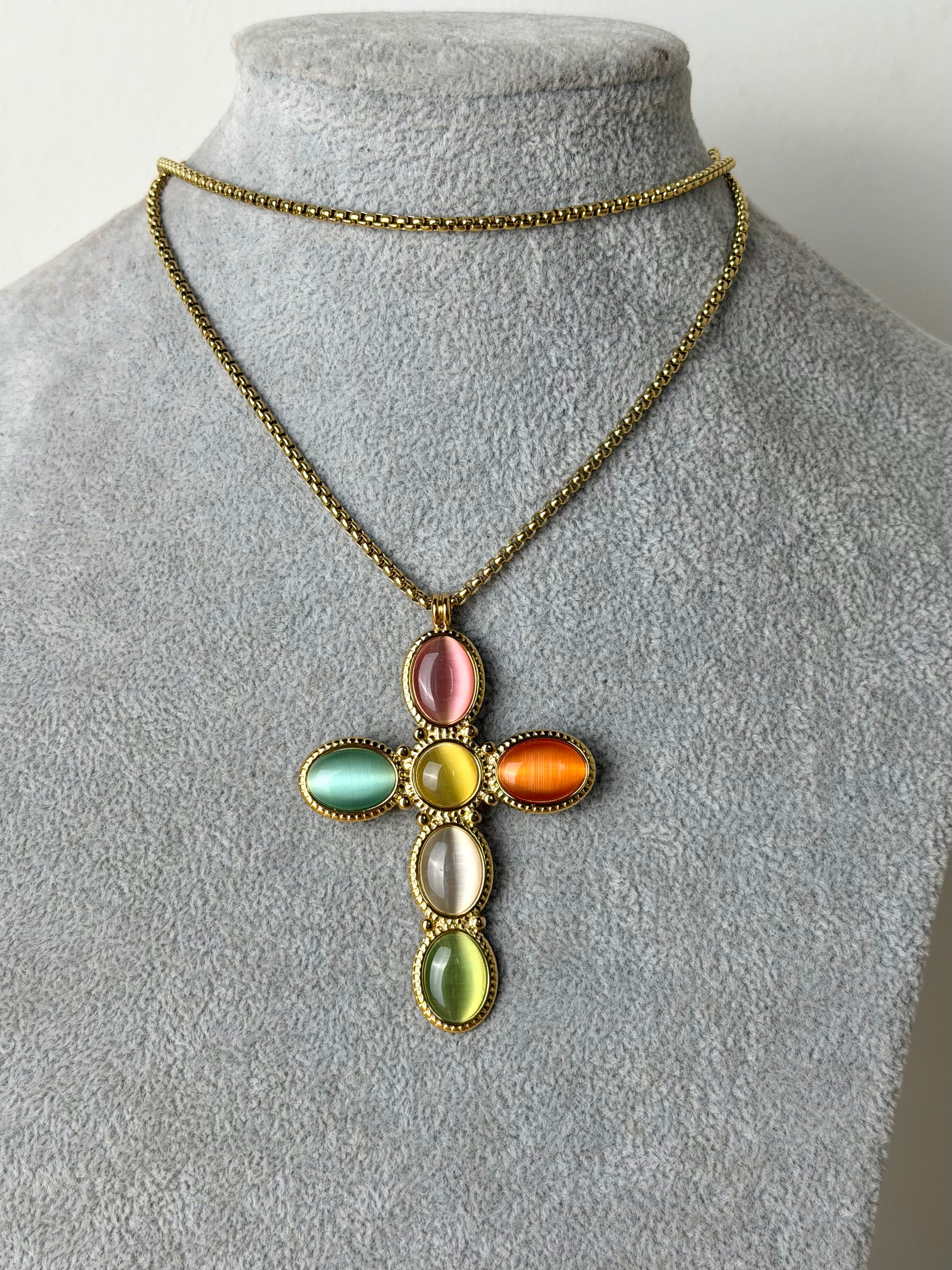 Collana croce - collezione multicolor
