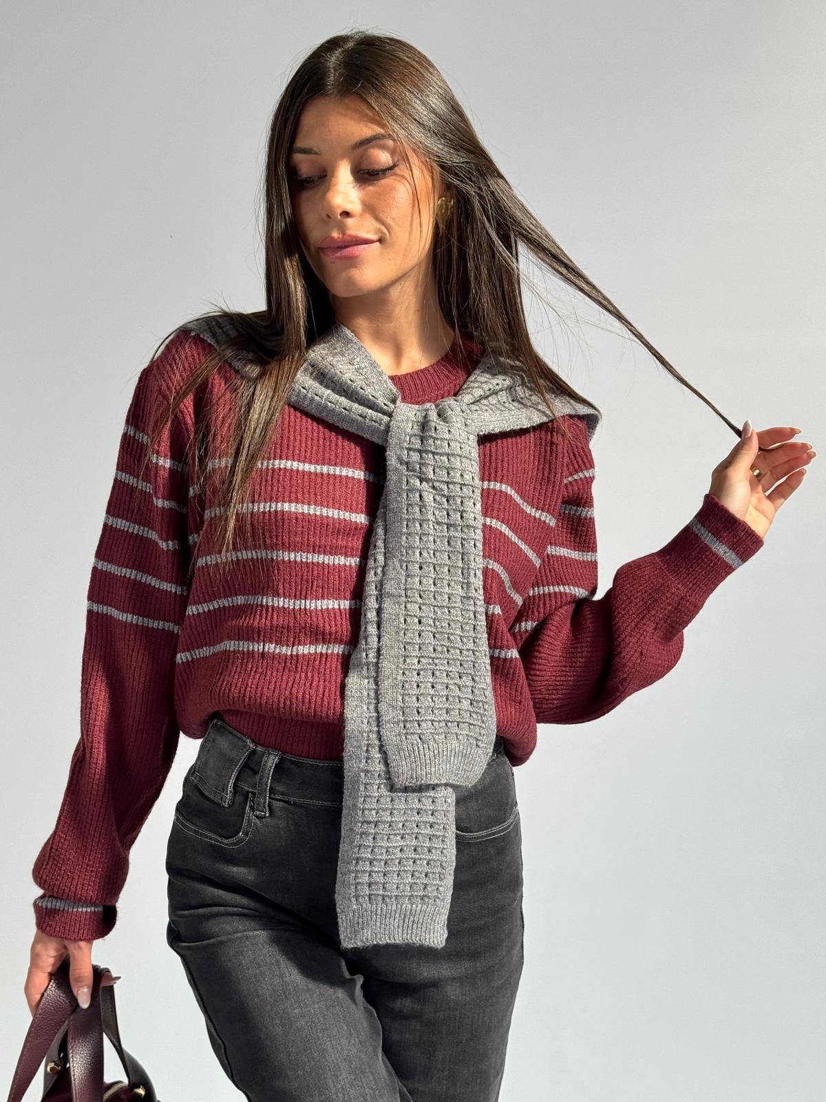 Maglia Milly bordeaux