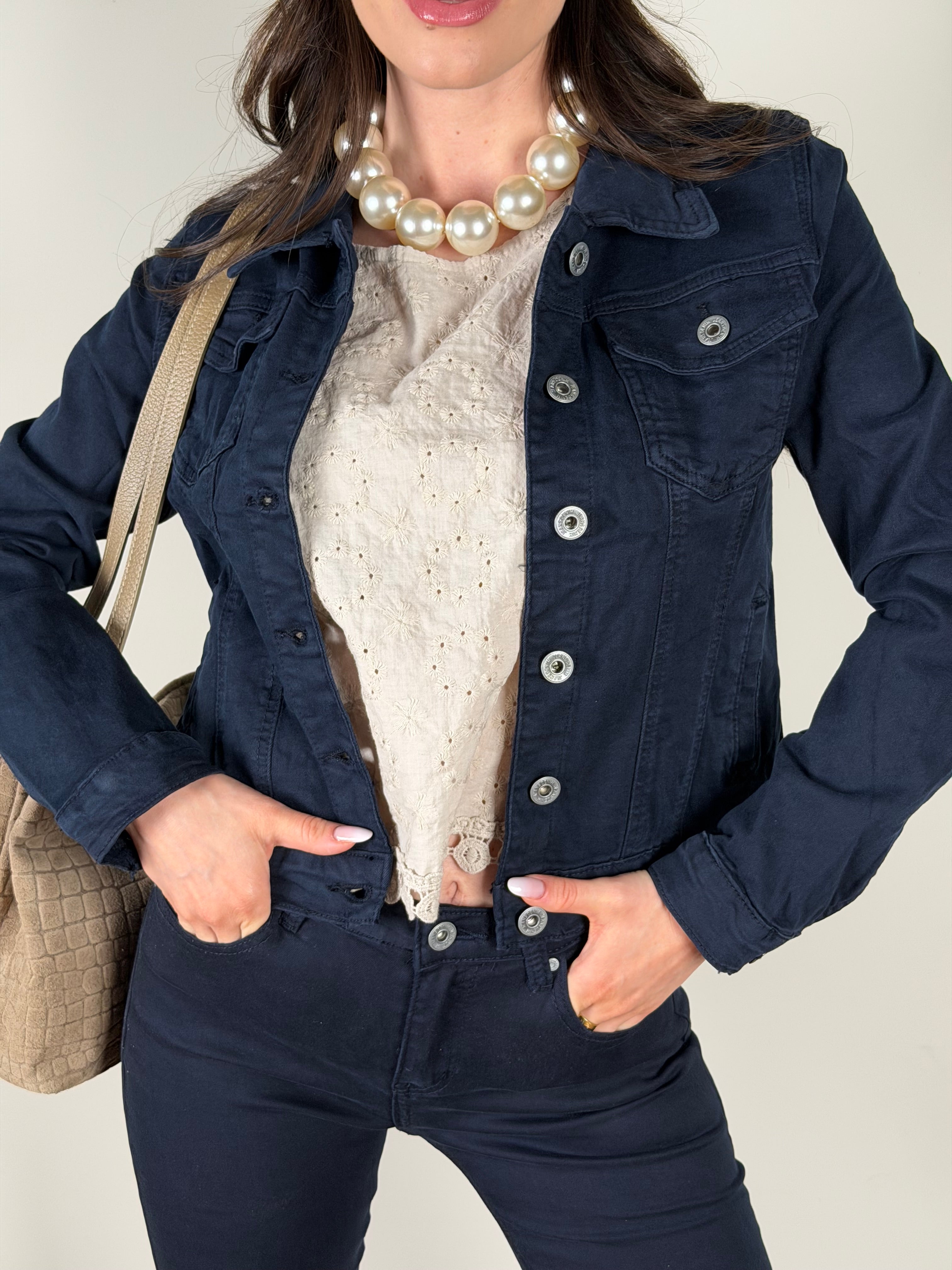 Giubbino jeans Spring blu