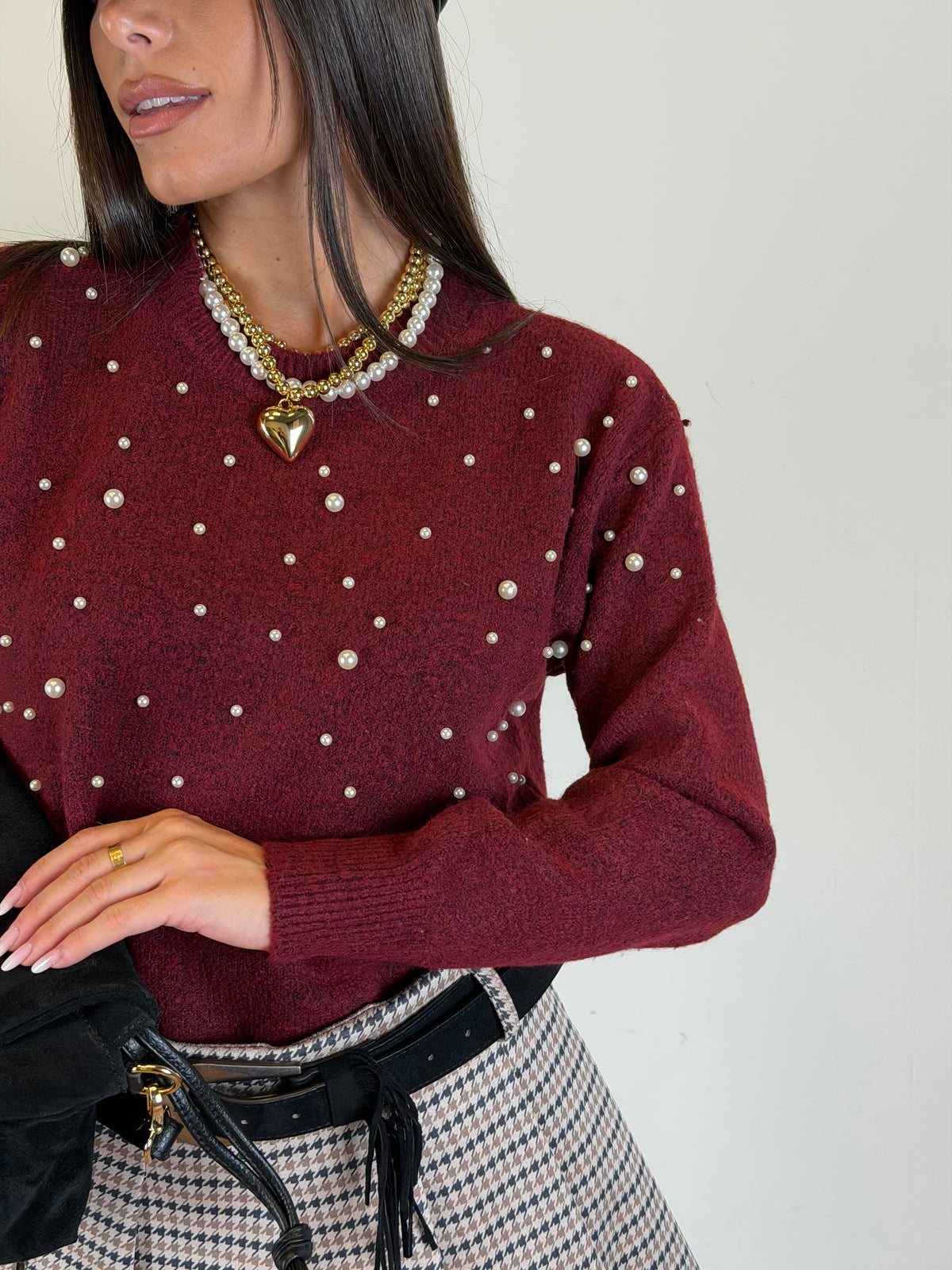 Maglia Perla bordeaux