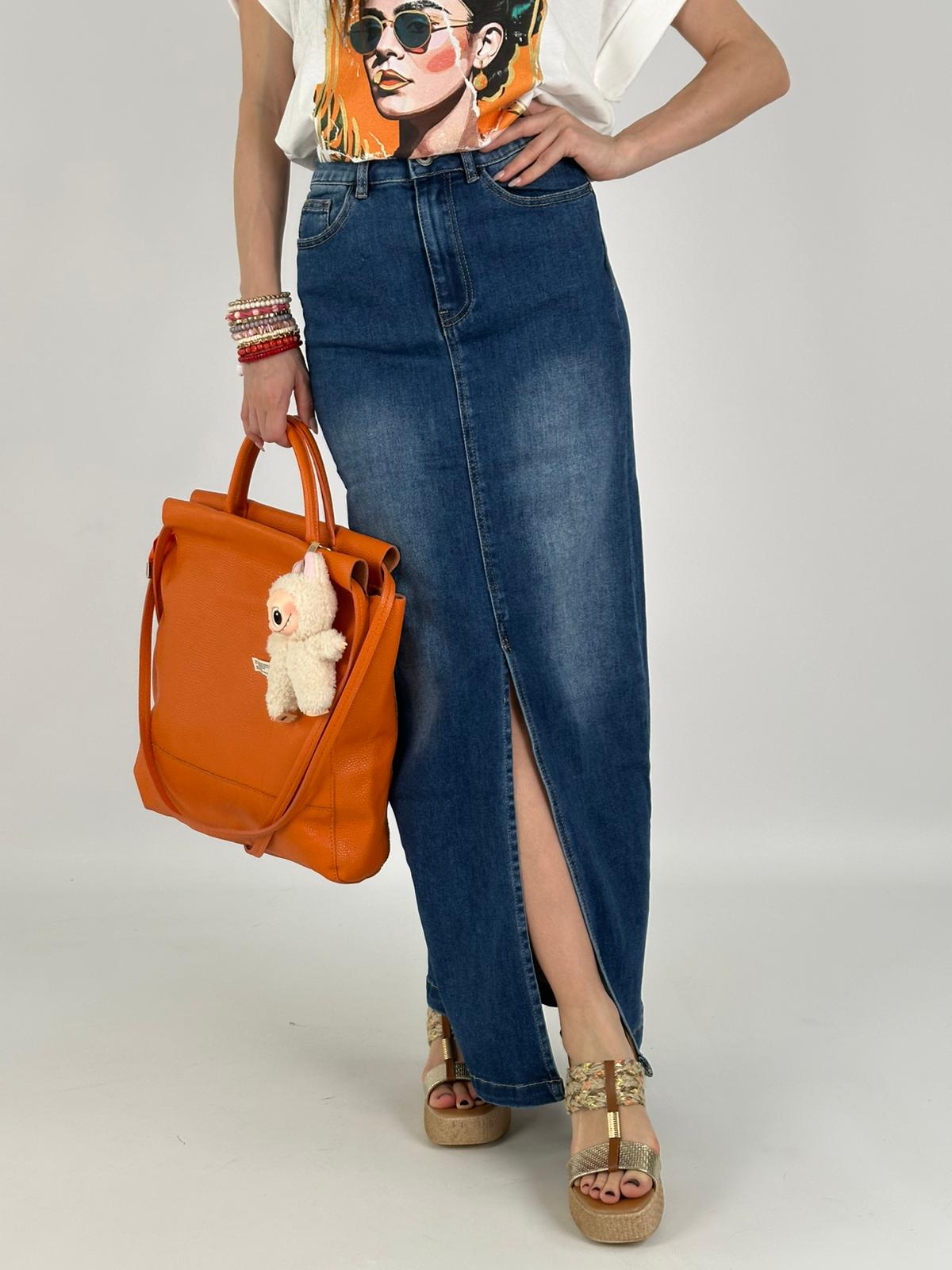 Gonna di jeans spacco