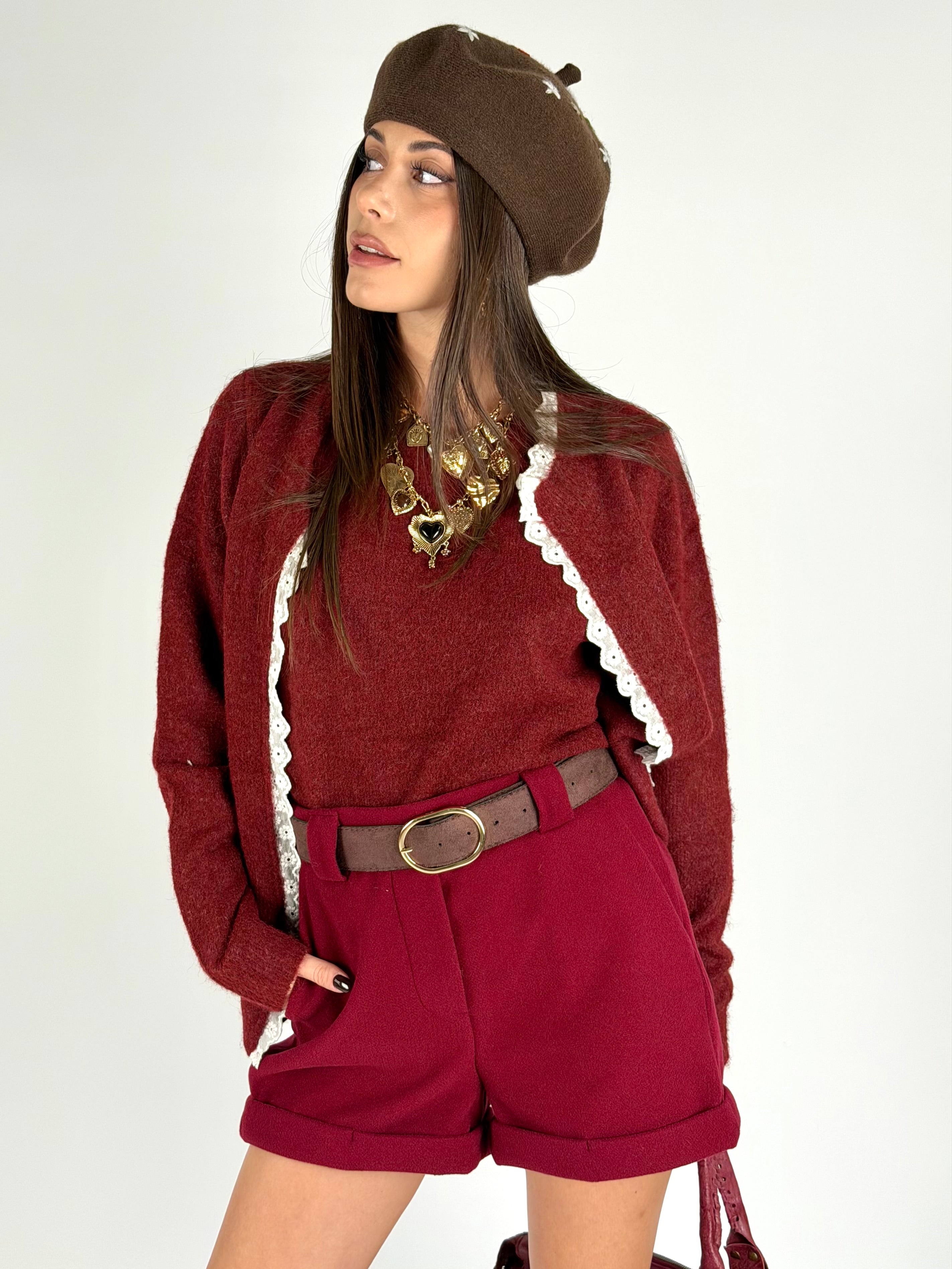 Maglia Sharon bordeaux