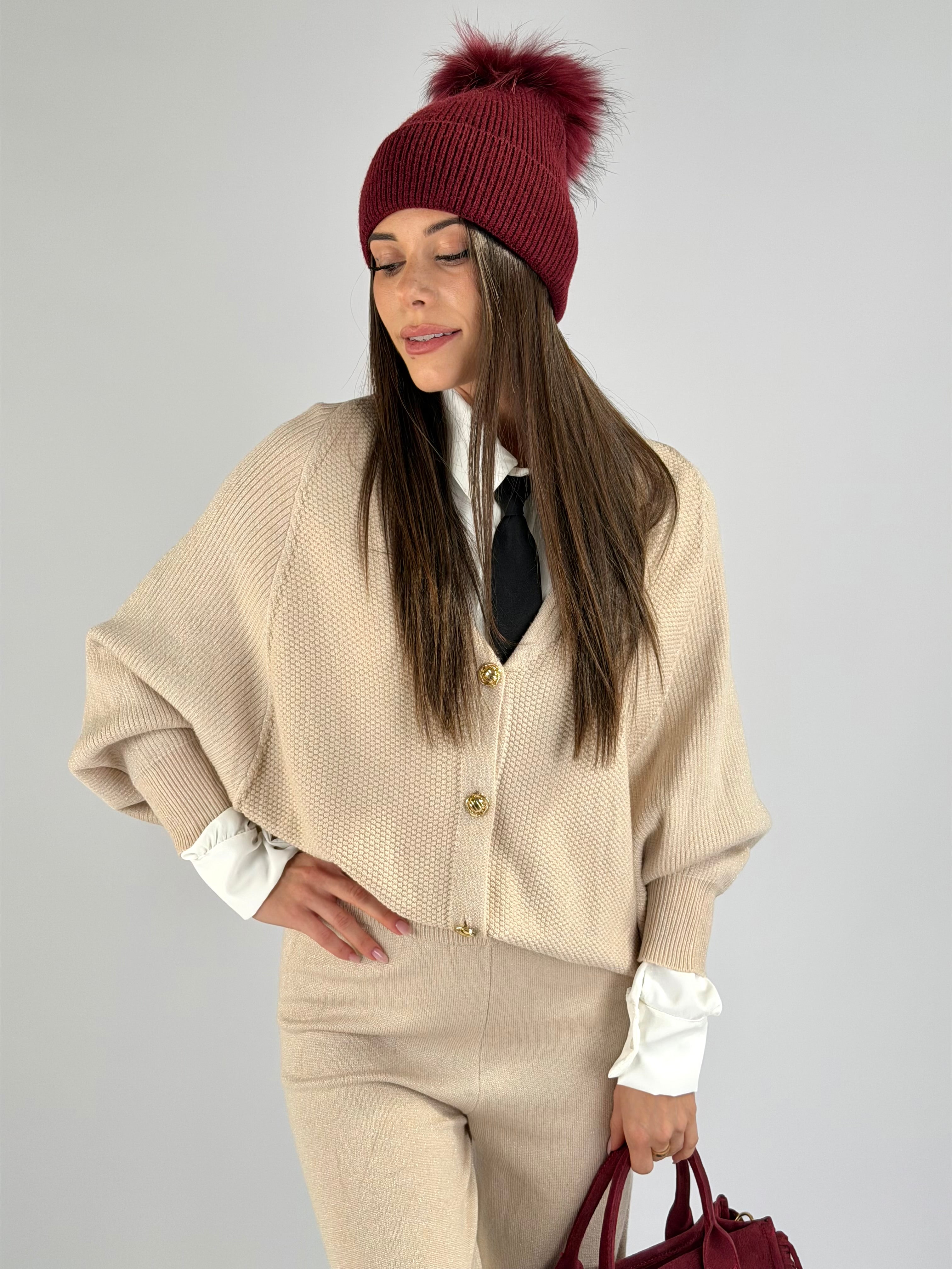 Set Tuta Lurex beige