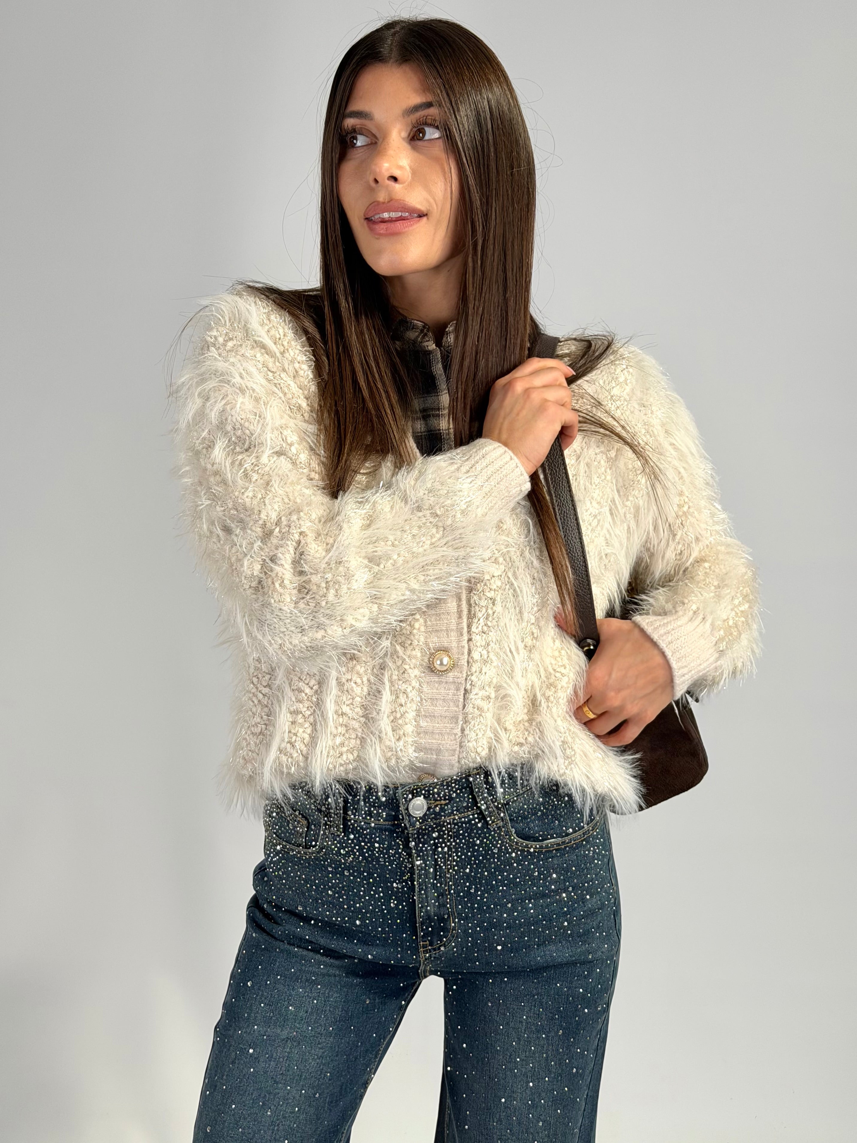 Maglione cardigan mary panna