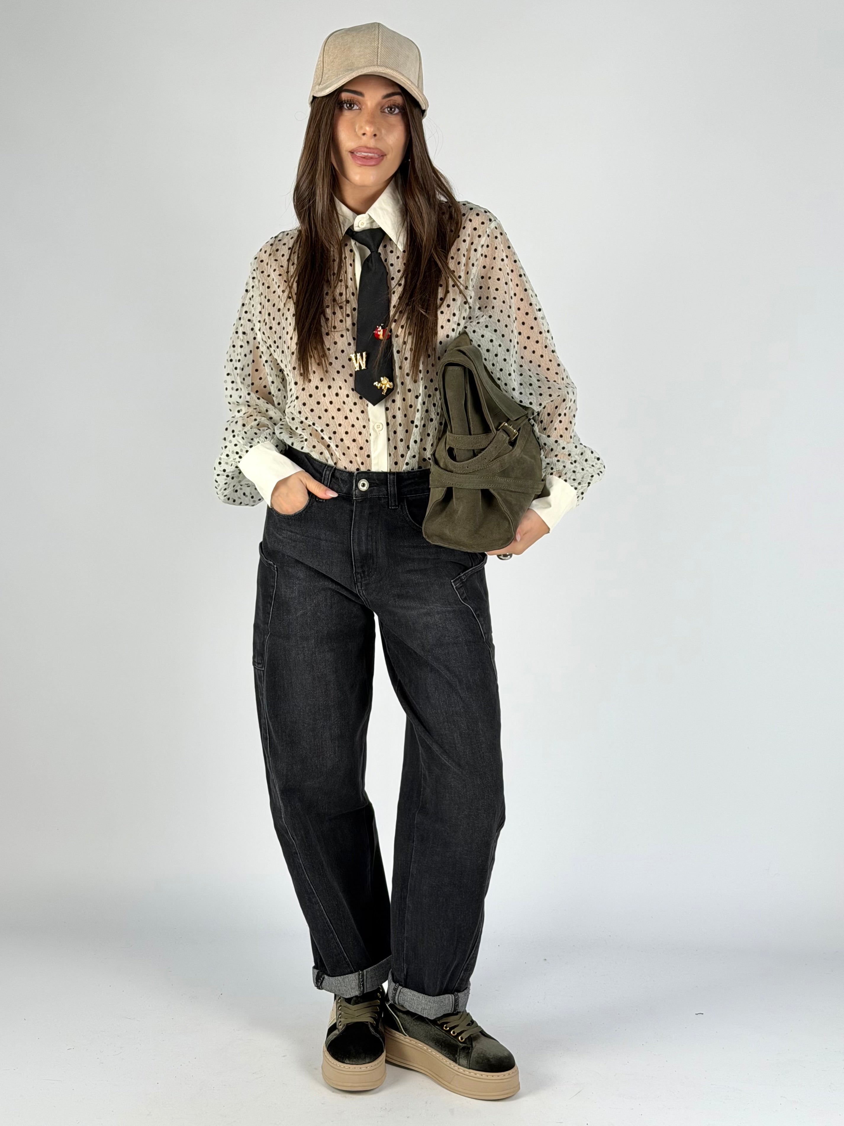 Camicia velo pois bianca