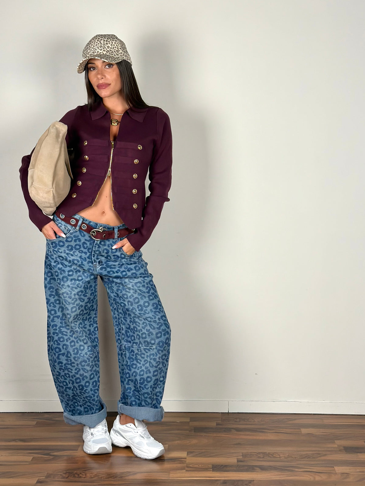 Jeans fantasia leopardata