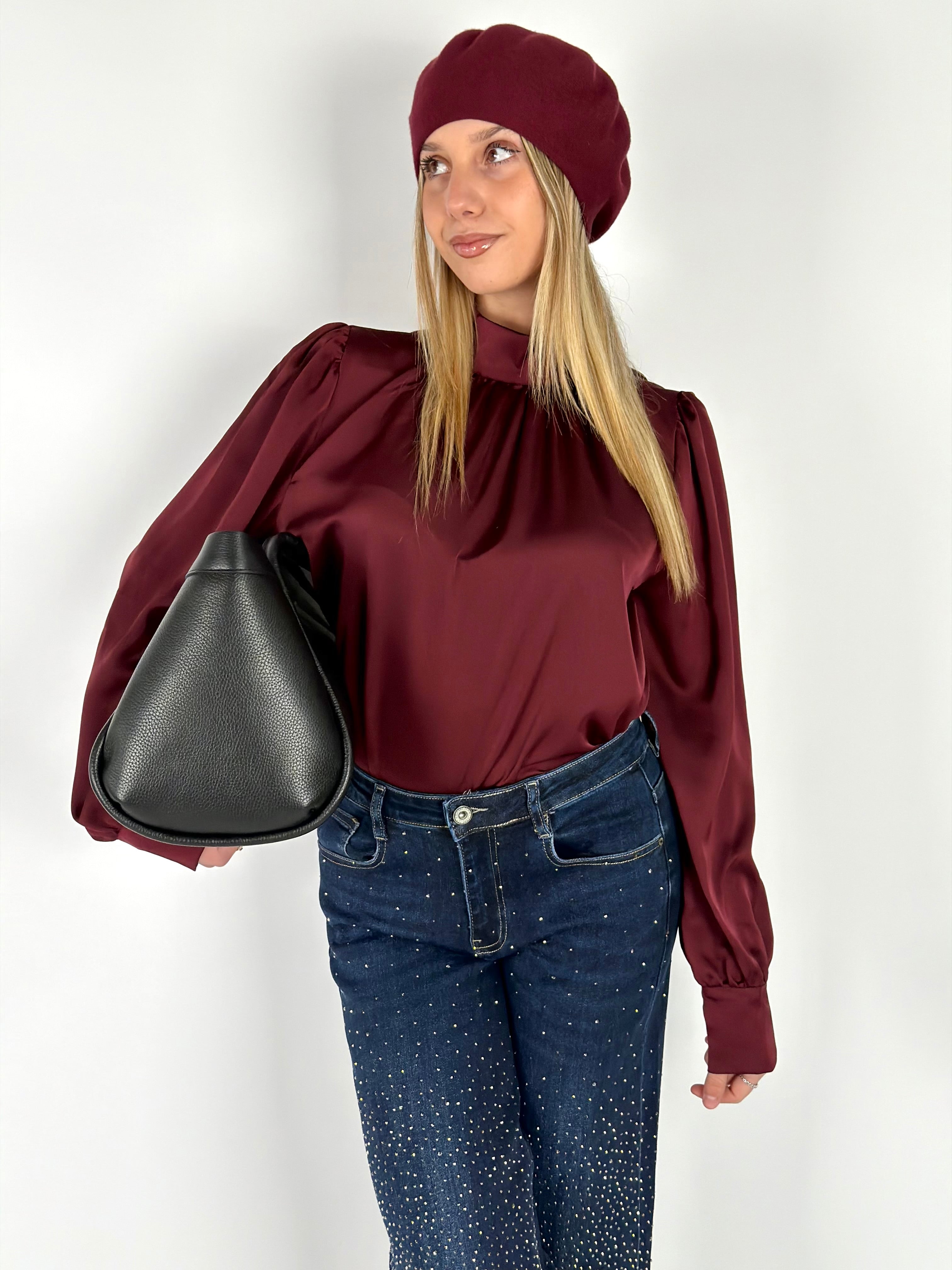 Camicia Crystal bordeaux