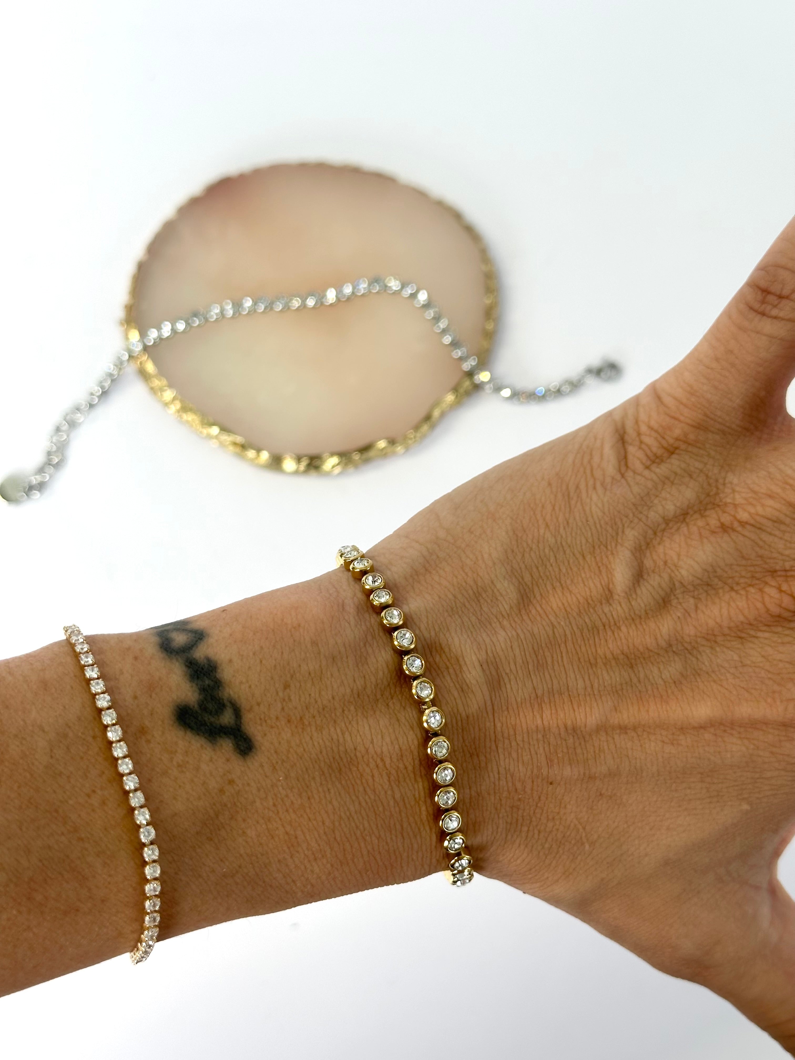 Bracciale tennis zirconato a sfere