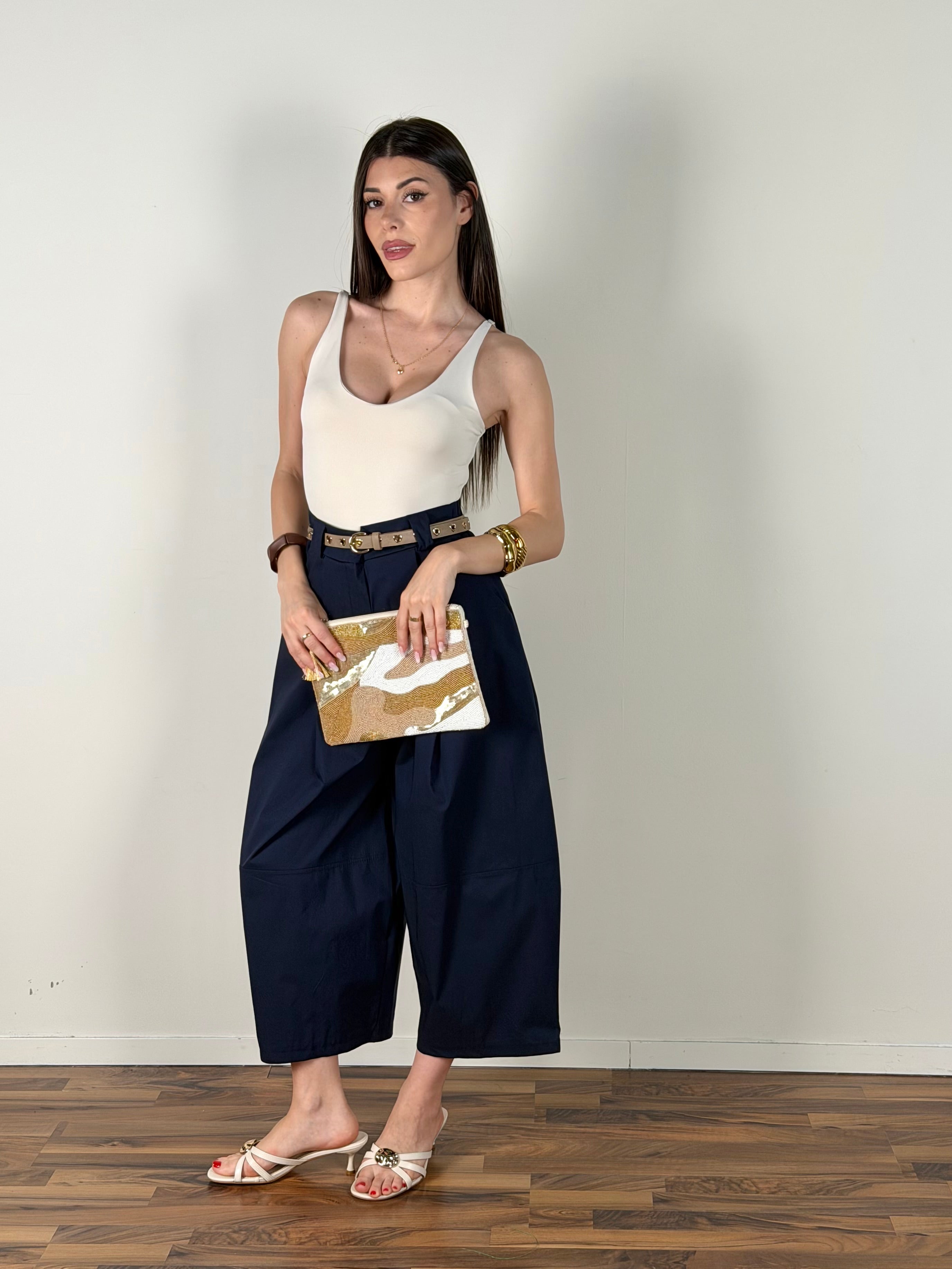 Pantalone Singapore blu
