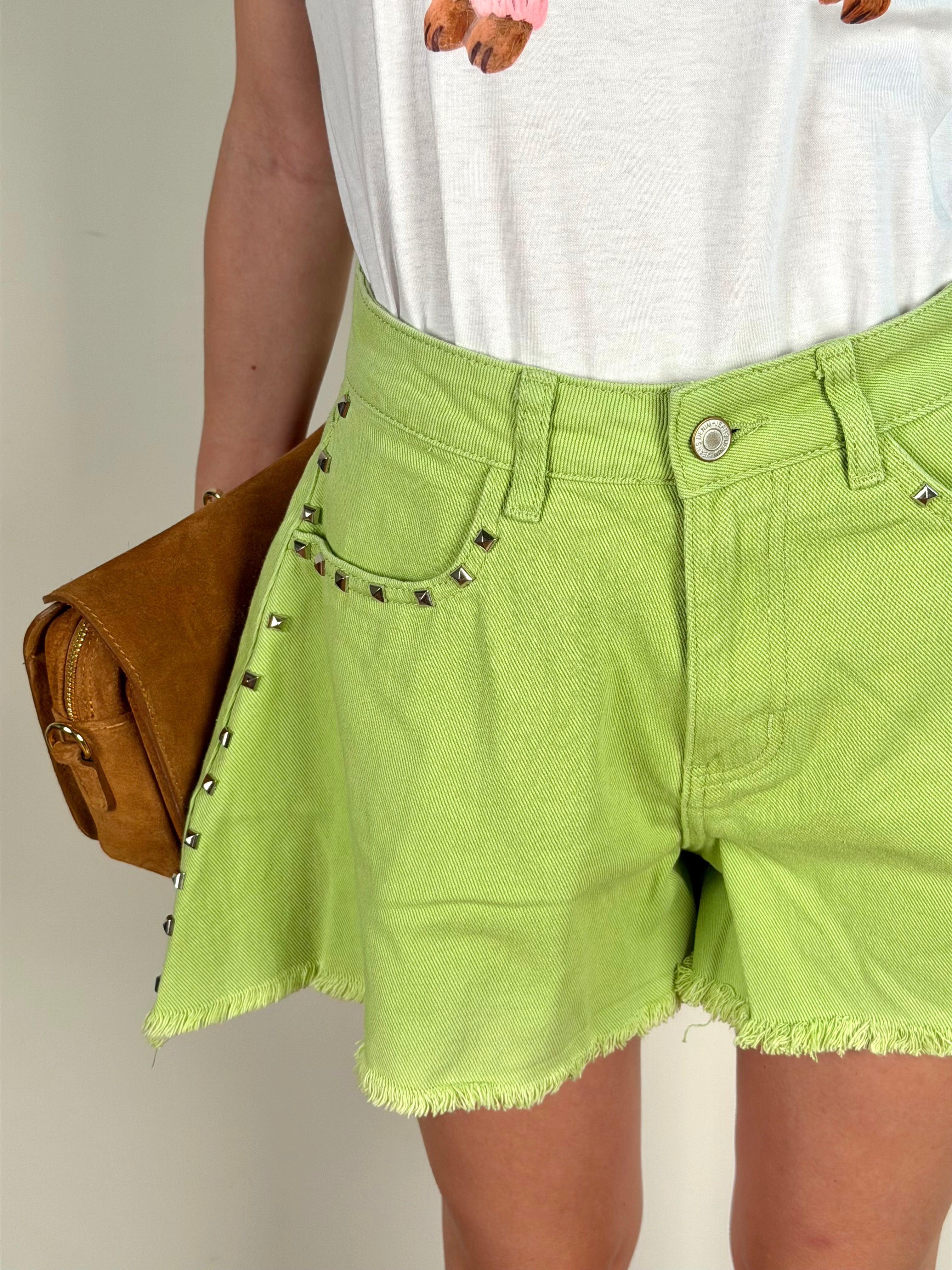 Short jeans rock verde