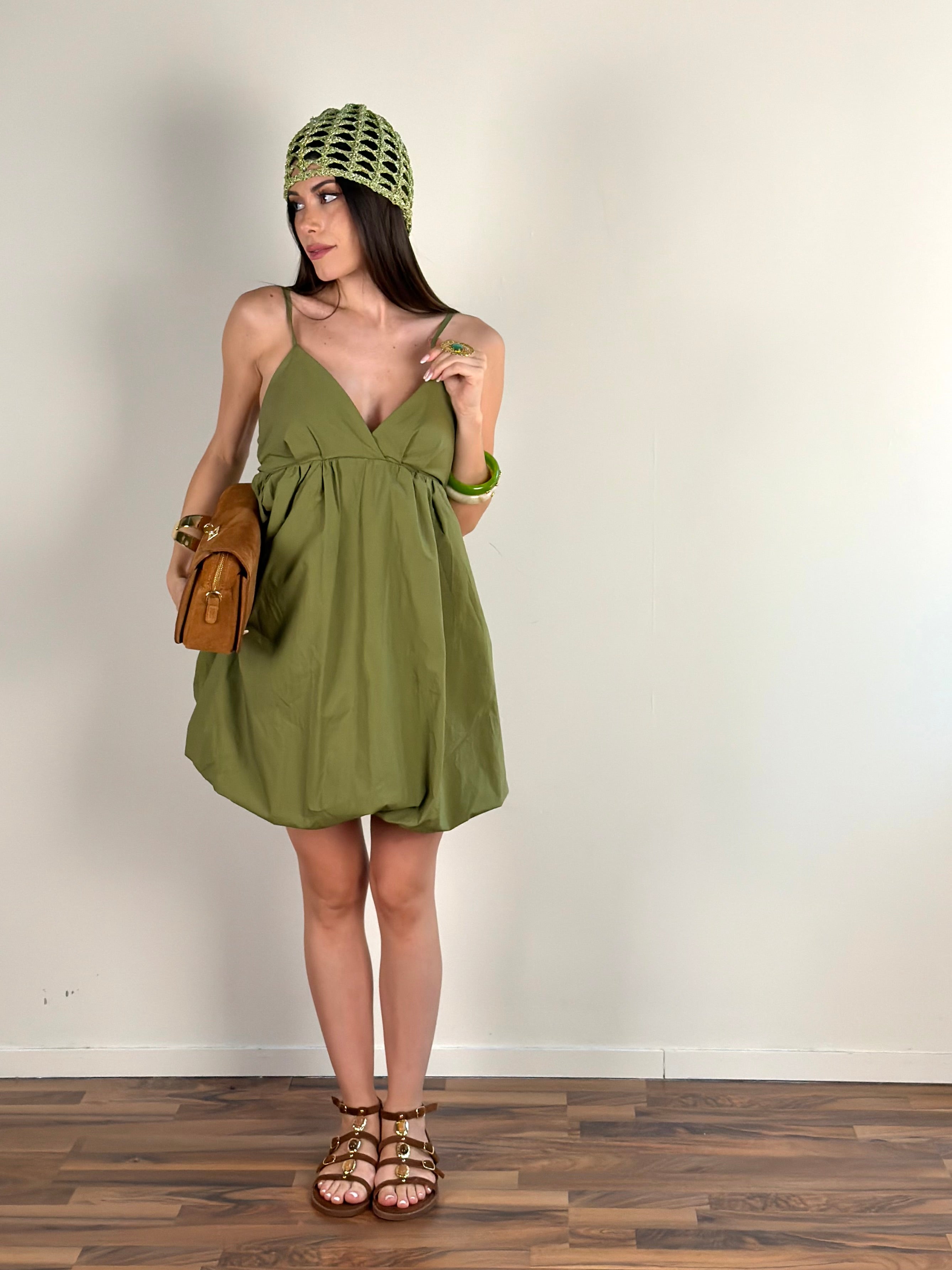 Abito fiocco verde