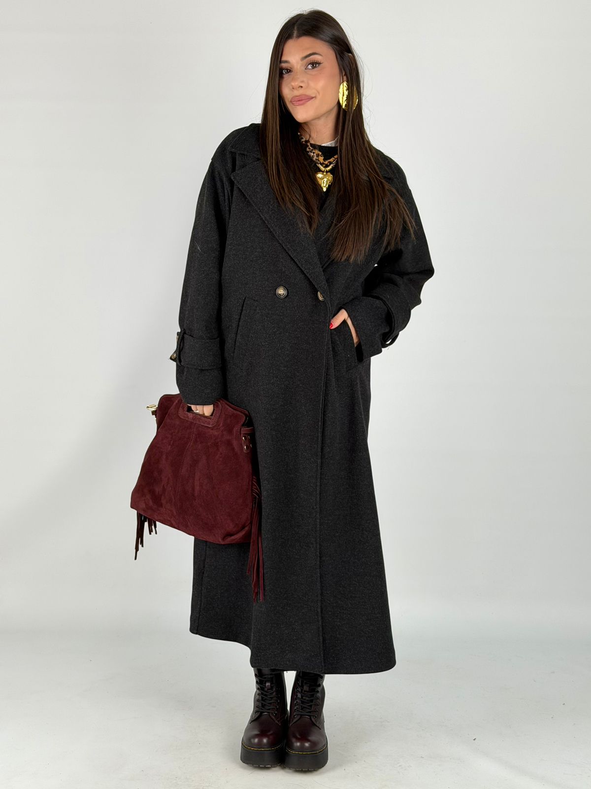 Maxi cappotto ASIA nero