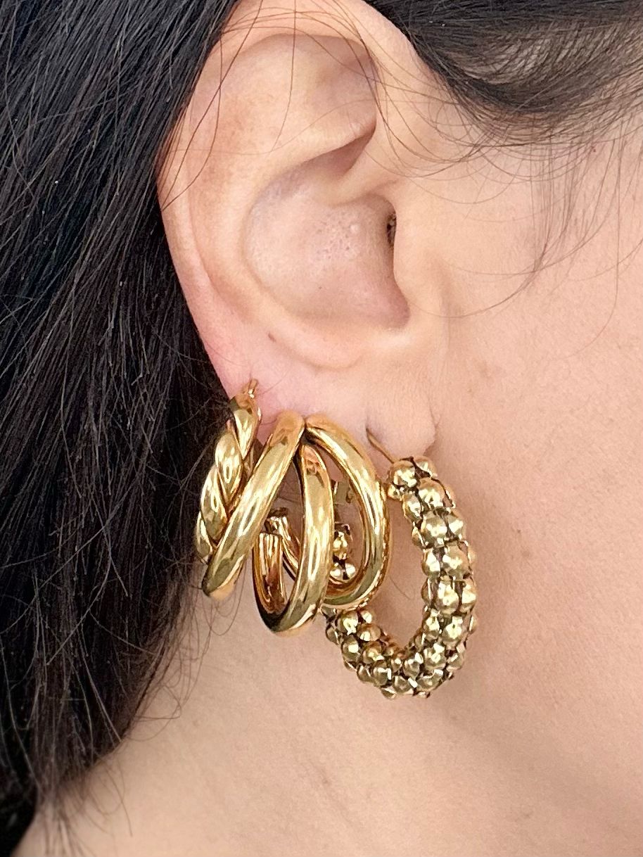 ORECCHINI CERCHIO 3 in 1