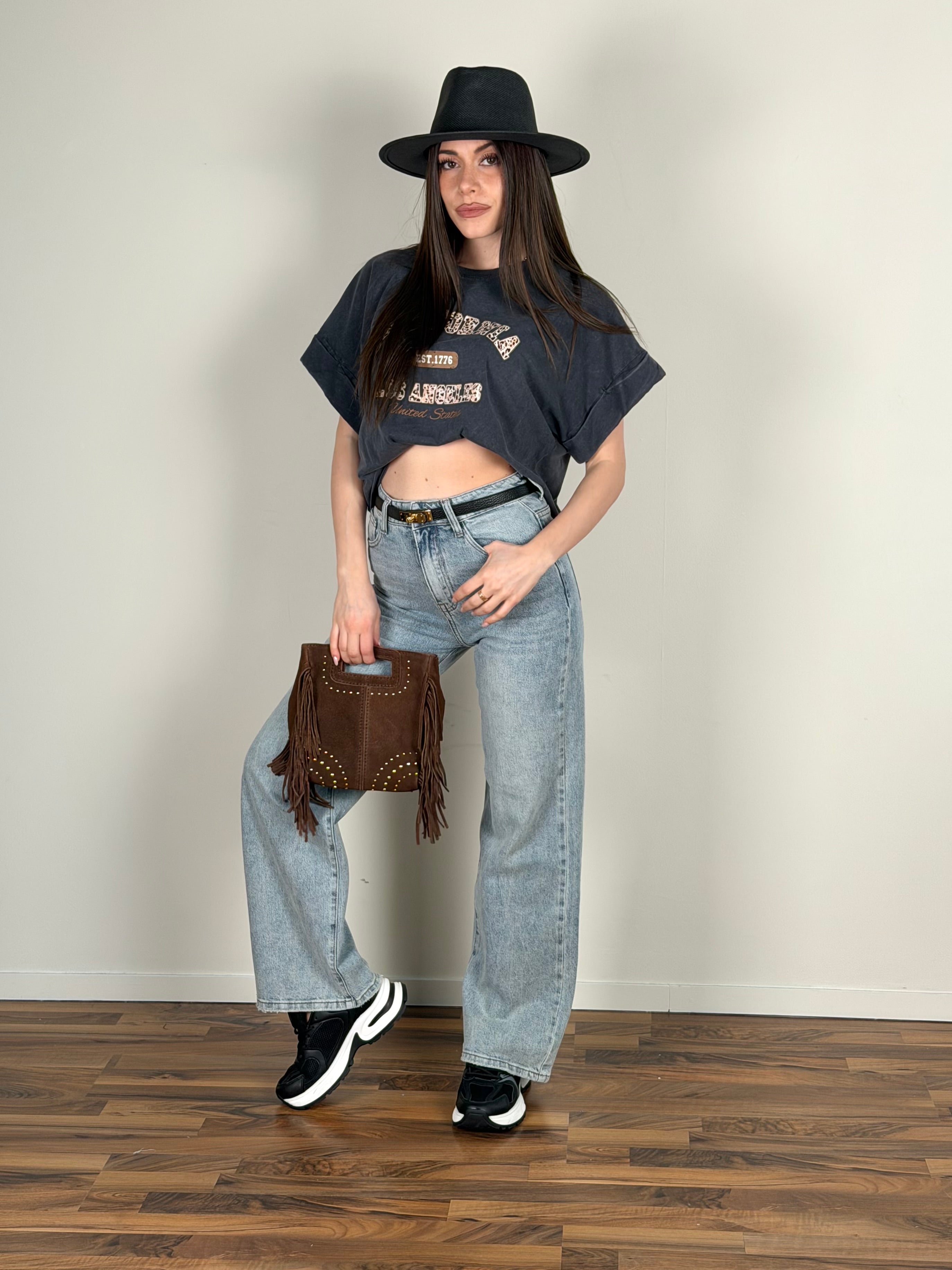 T-shirt California nera