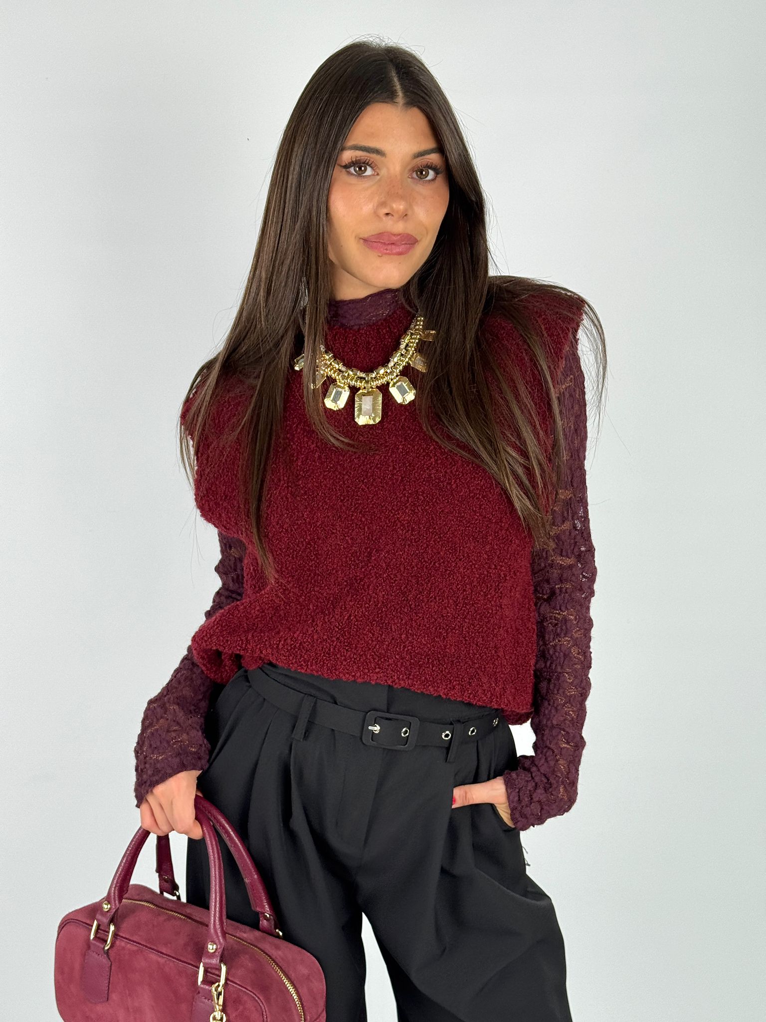 Gilet Lory bordeaux