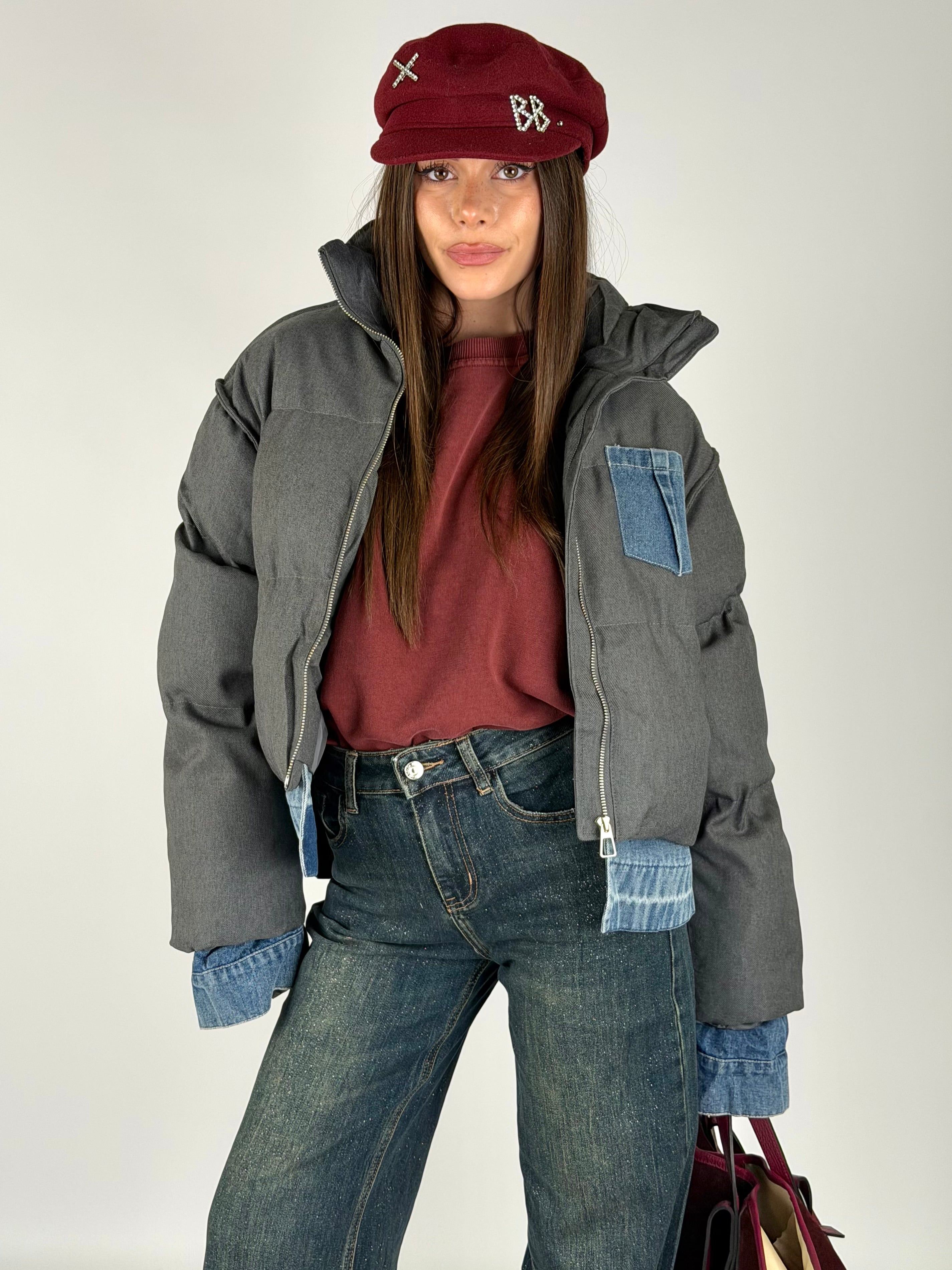 Piumino Mabel grigio