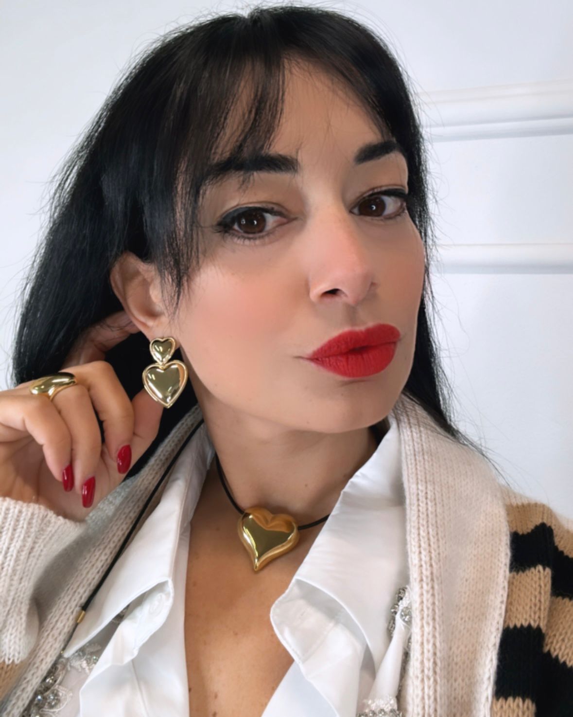 Collana Chocker regolabile maxi cuore