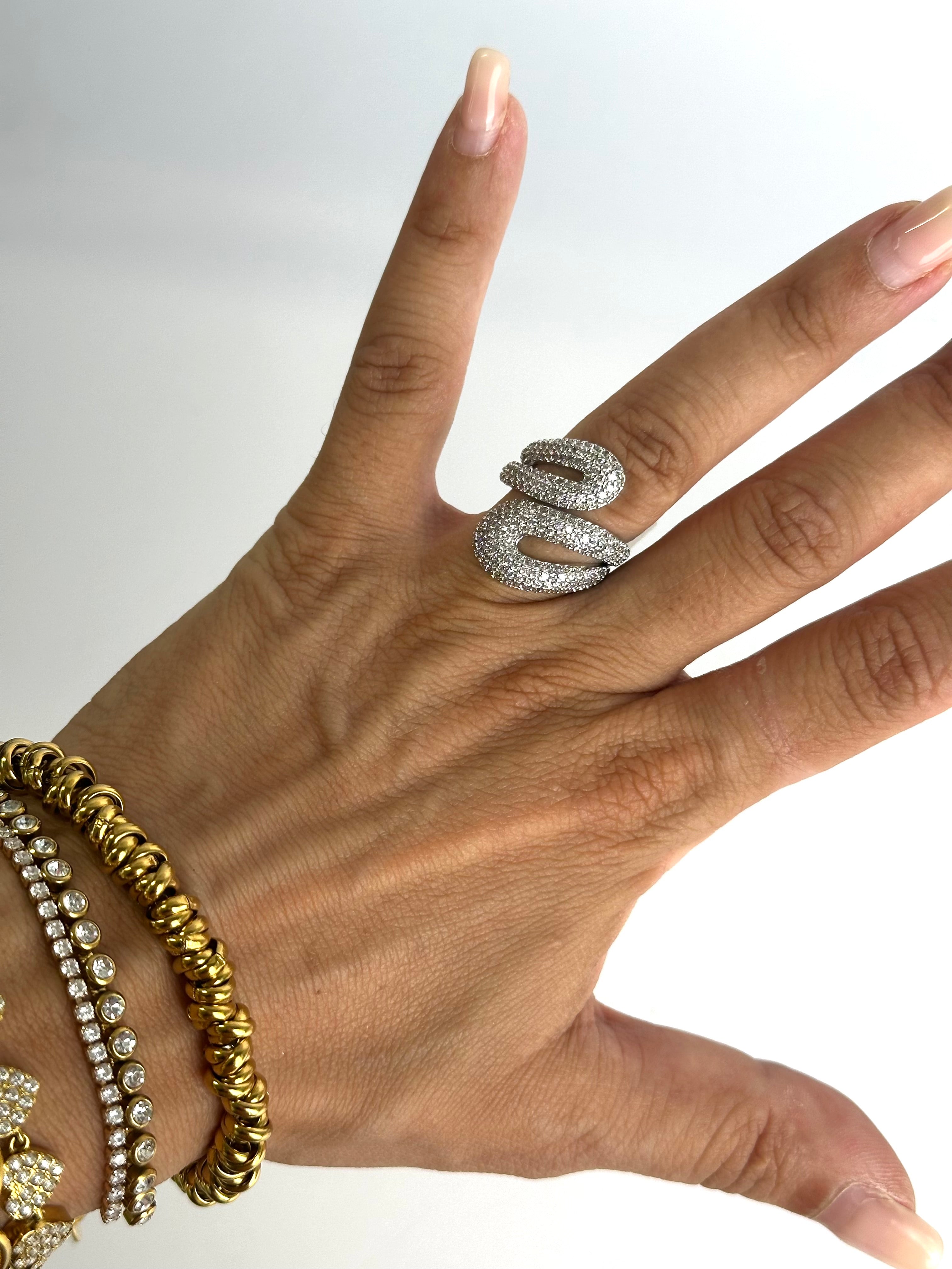 Anello maxi snake luce