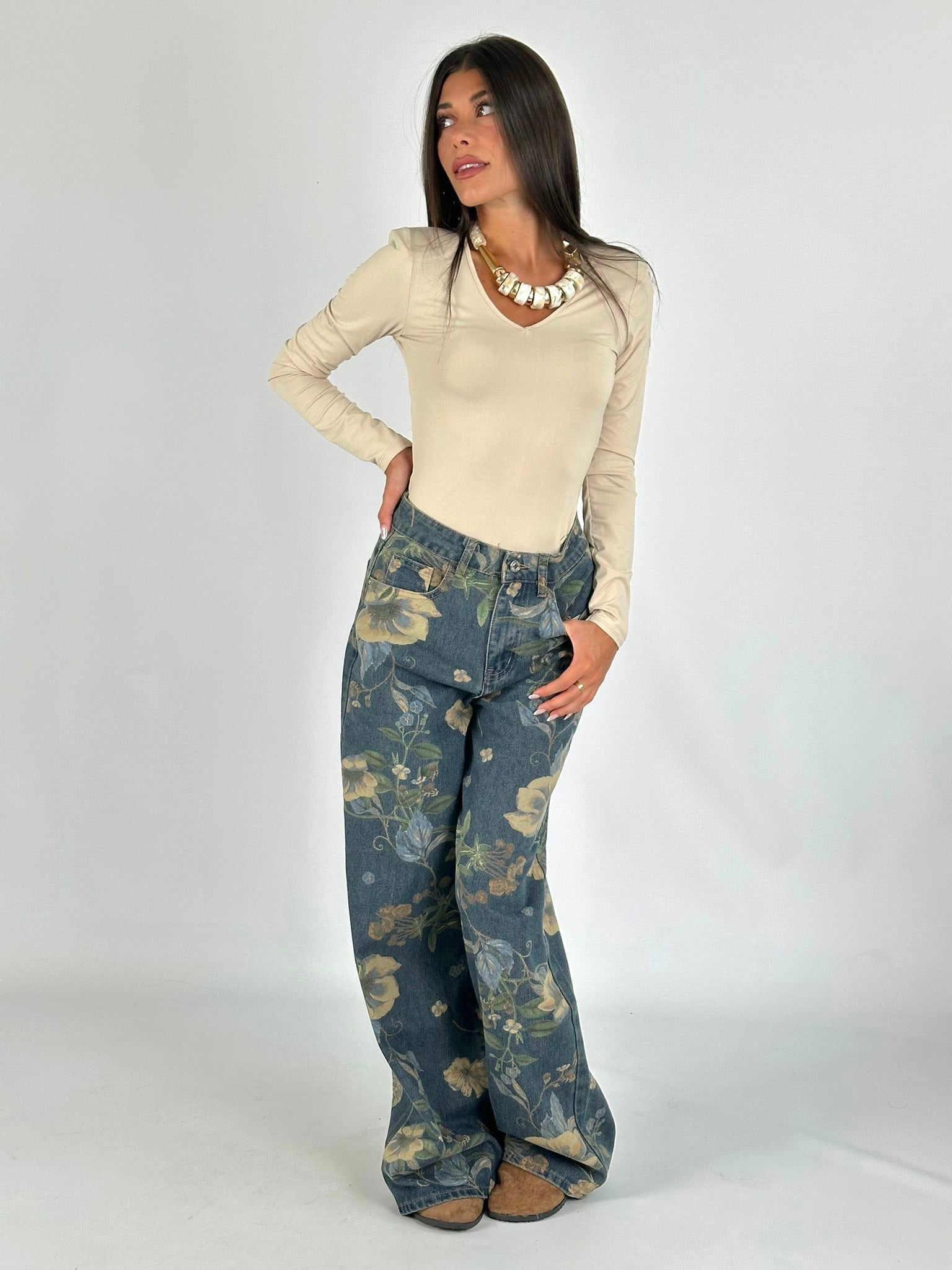 Maglia anni 90 beige