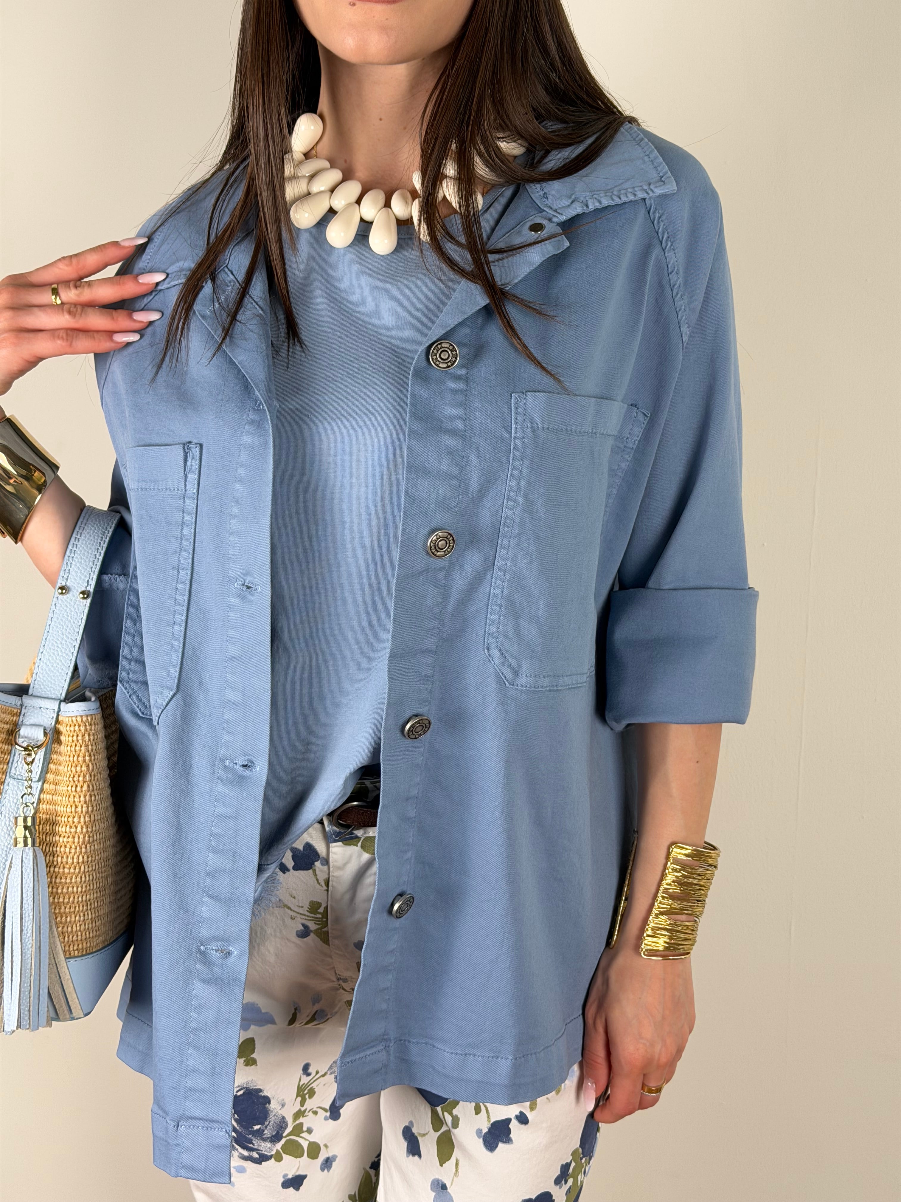 Camicia di jeans Mila celeste