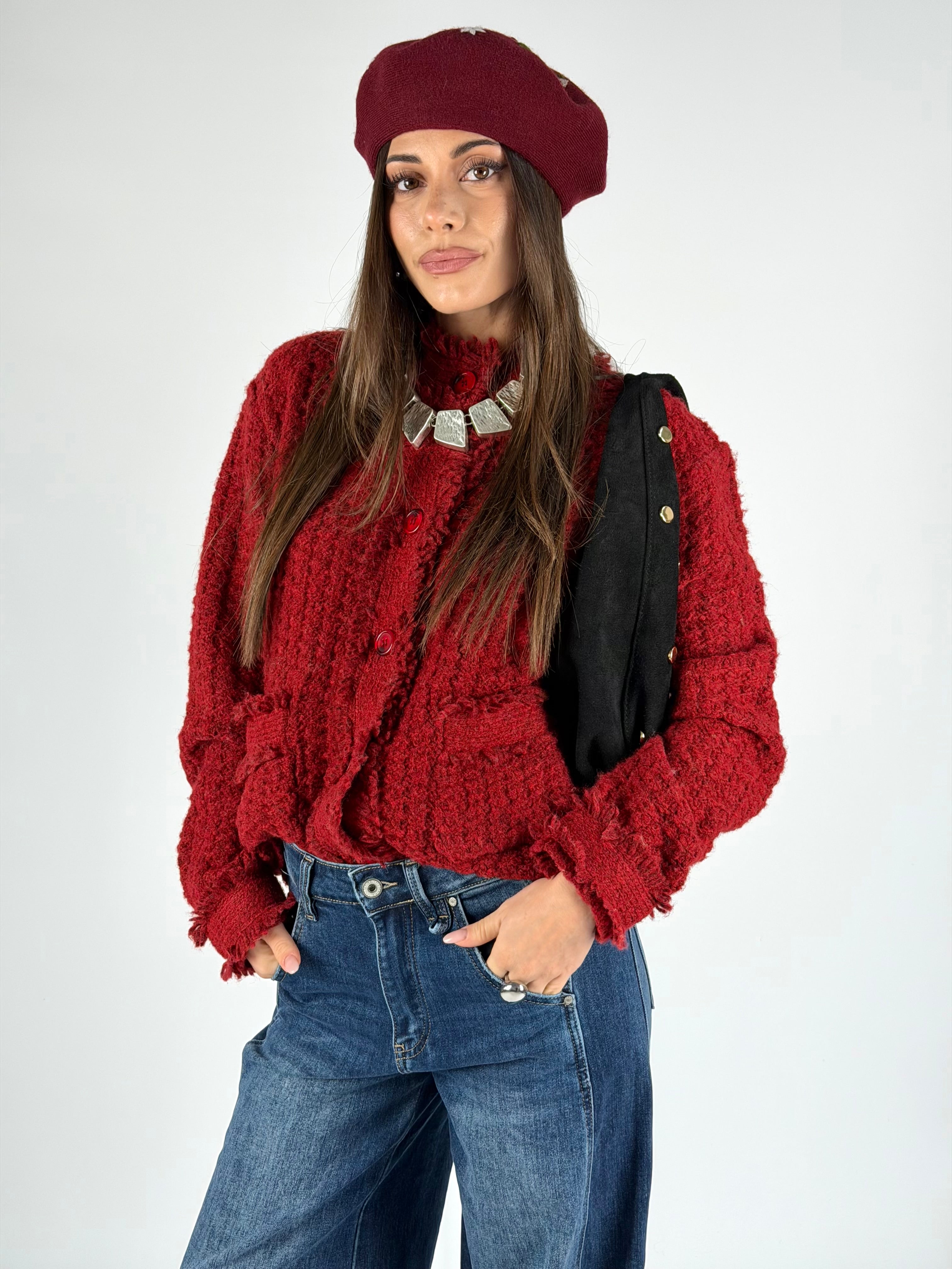 Maglia Jenna bordeaux