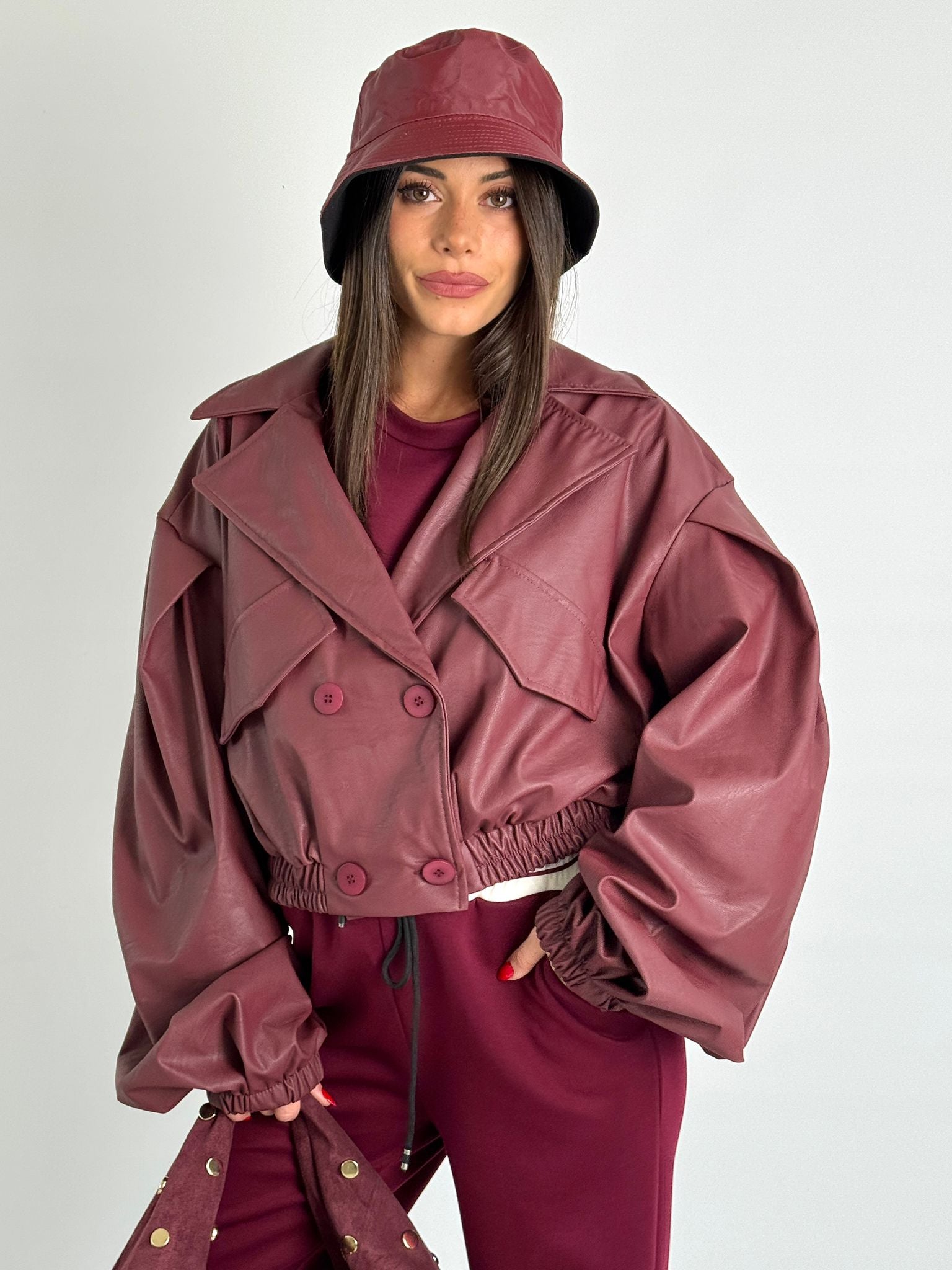 Bomber Olga bordeaux