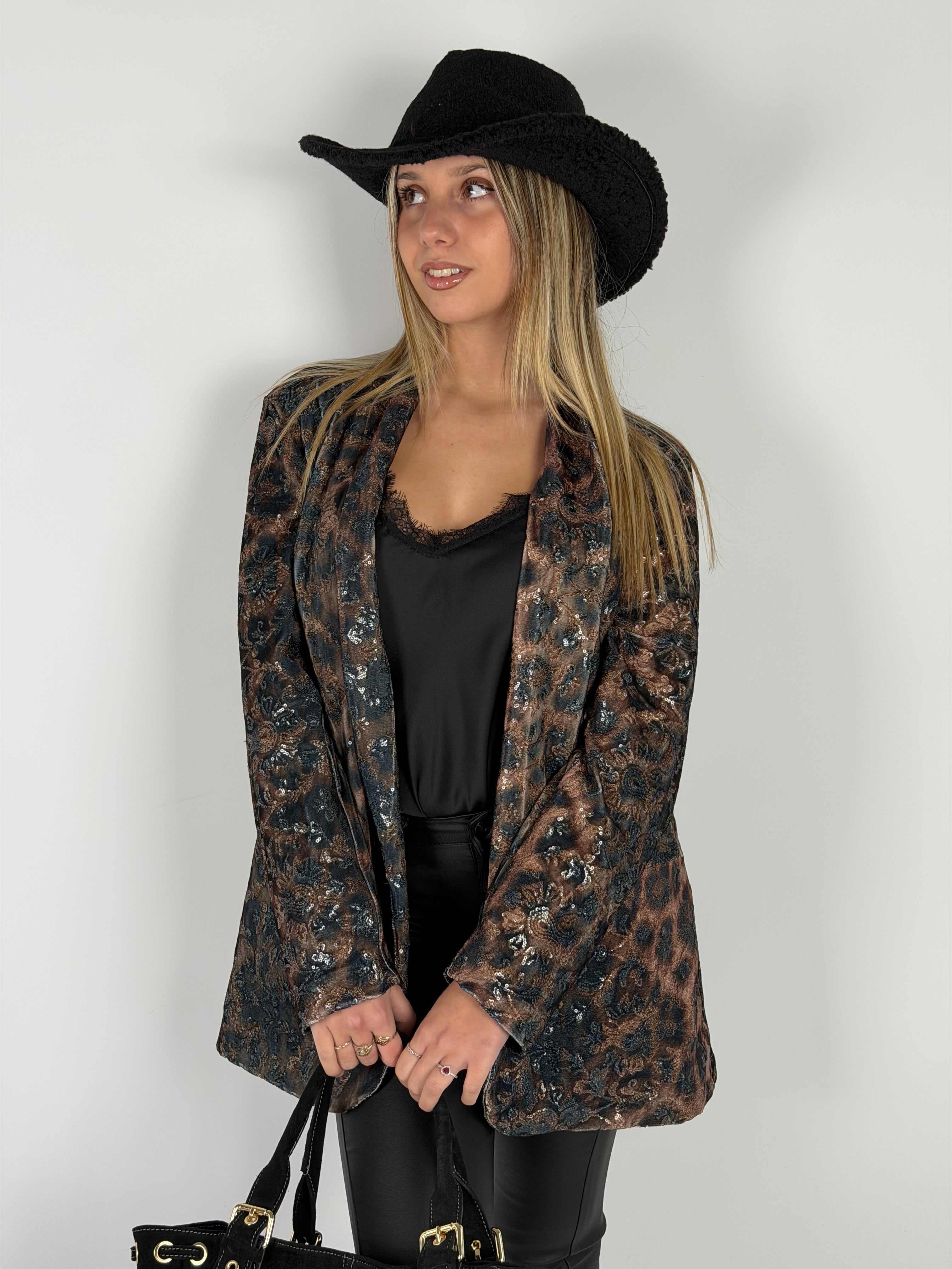 Giacca Cross leopardata