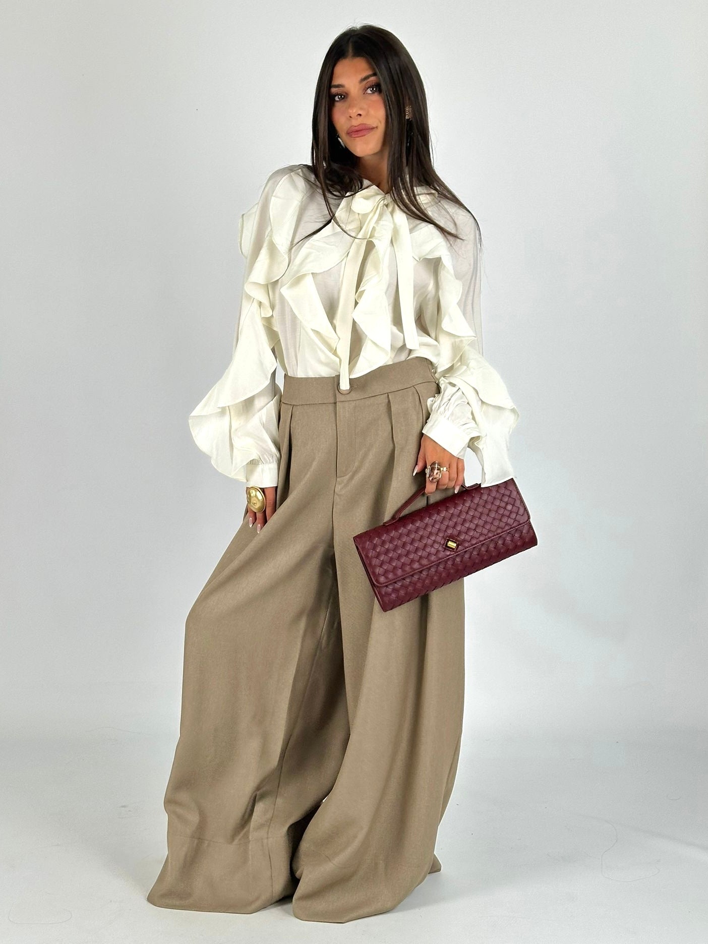 Maxi pantalone Zoe beige