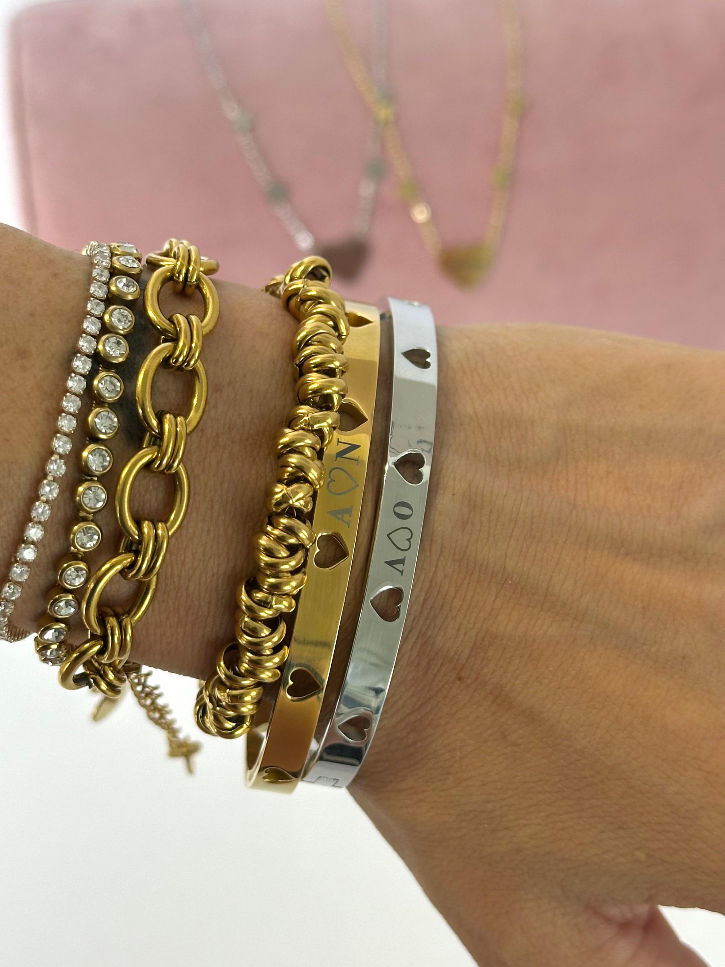 Bracciale bangle per sempre personalizzabile