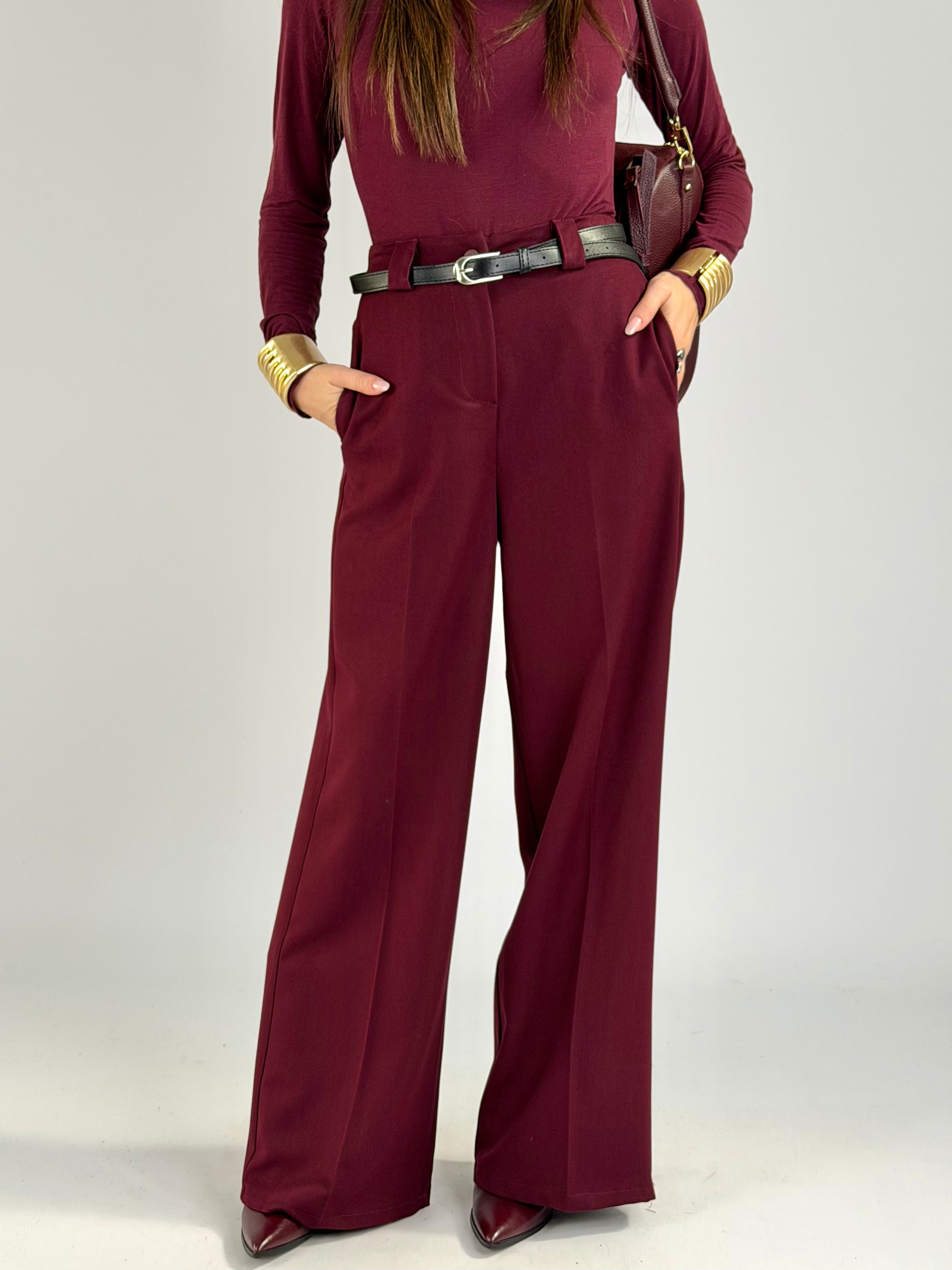 Pantalone Mila bordeaux