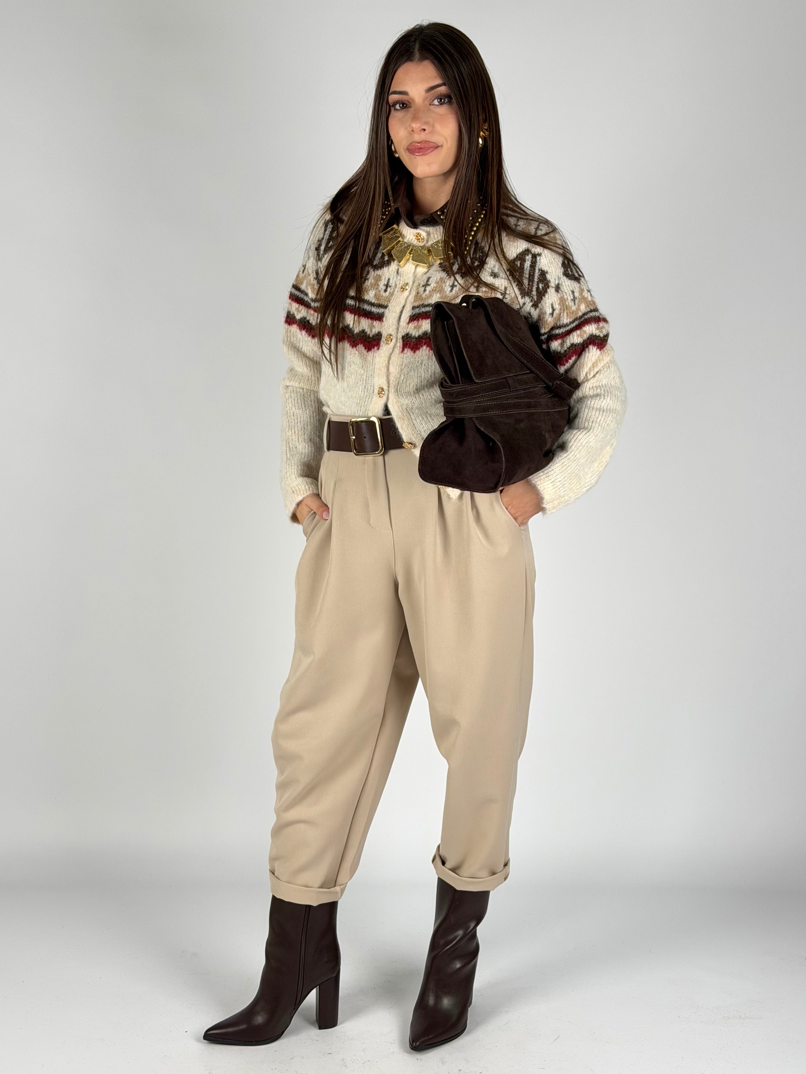 Pantalone India beige