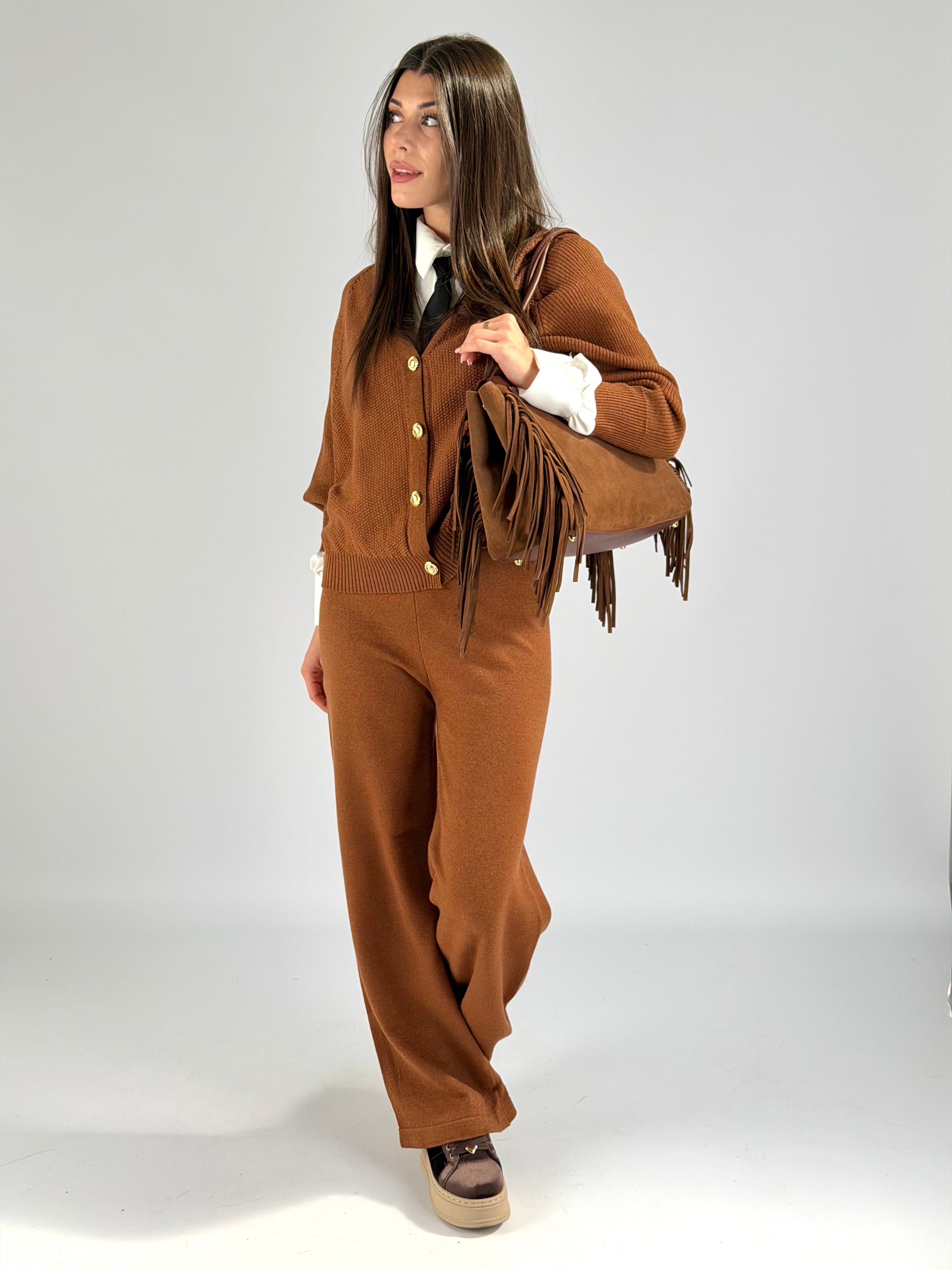 Set Tuta Lurex tabacco