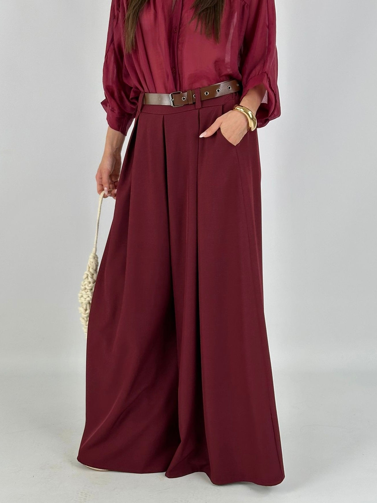 Pantalone Dorah bordeaux