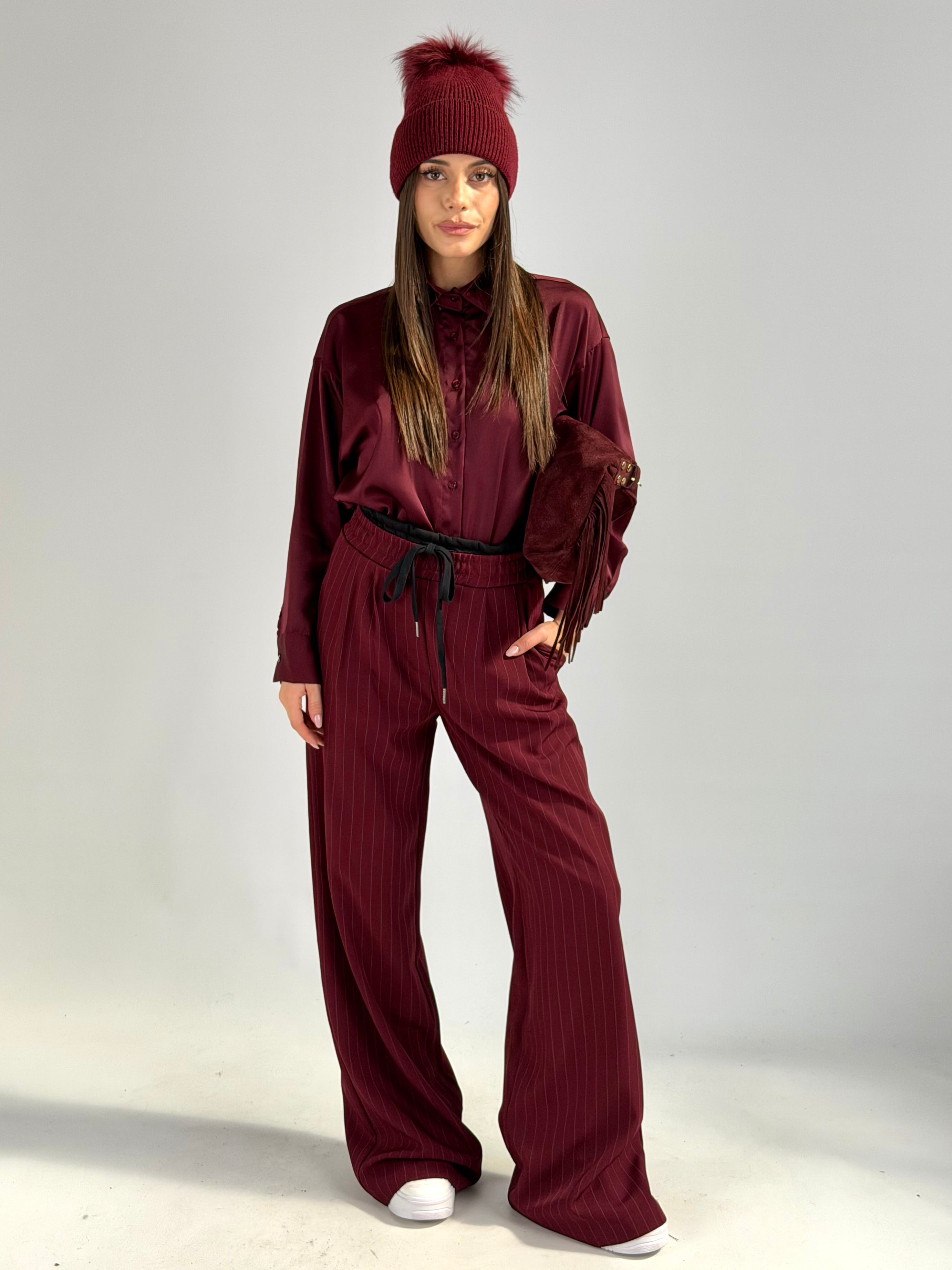 Camicia Gloria bordeaux