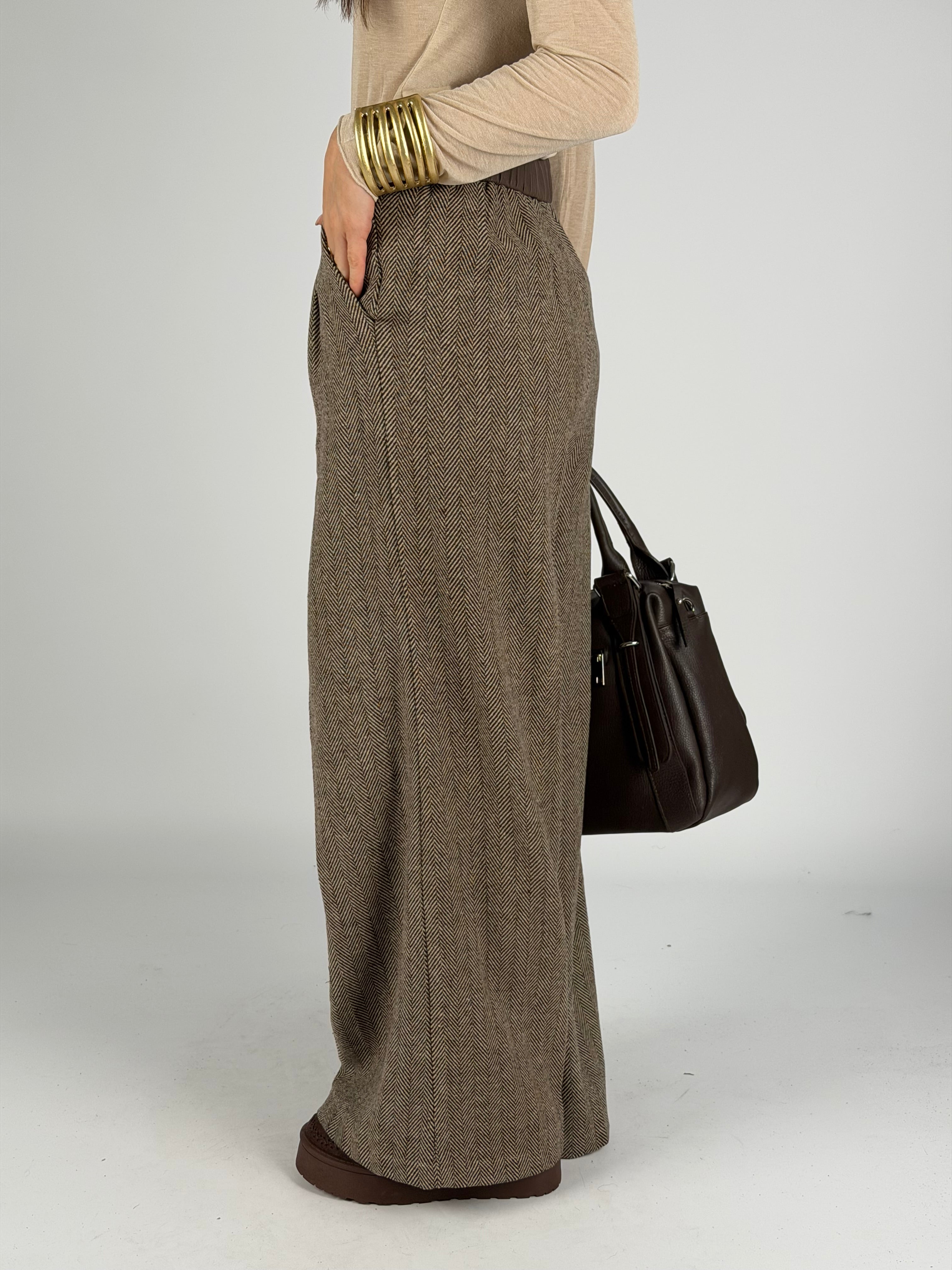 Pantalone Agnese tabacco